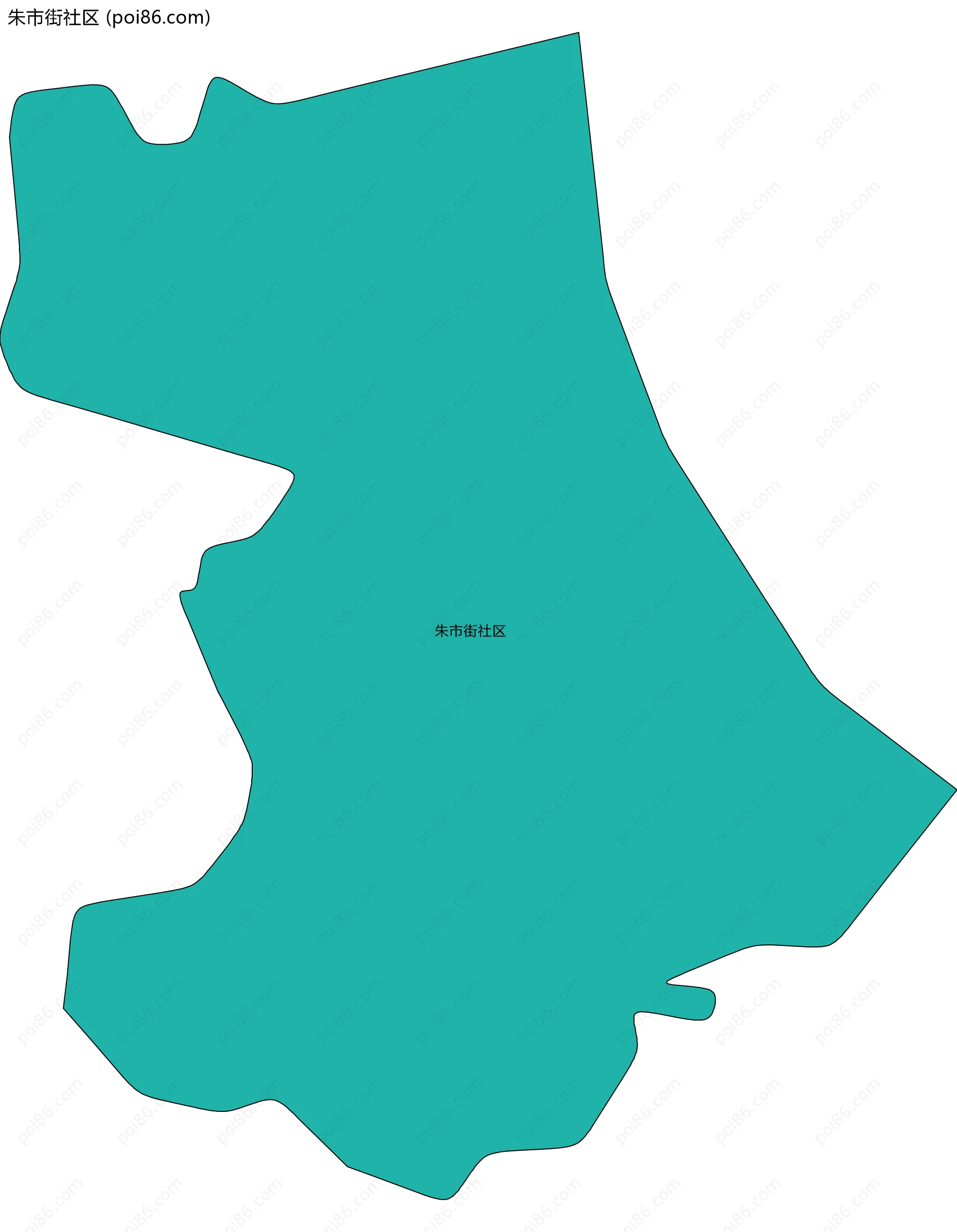 朱市街社区边界地图
