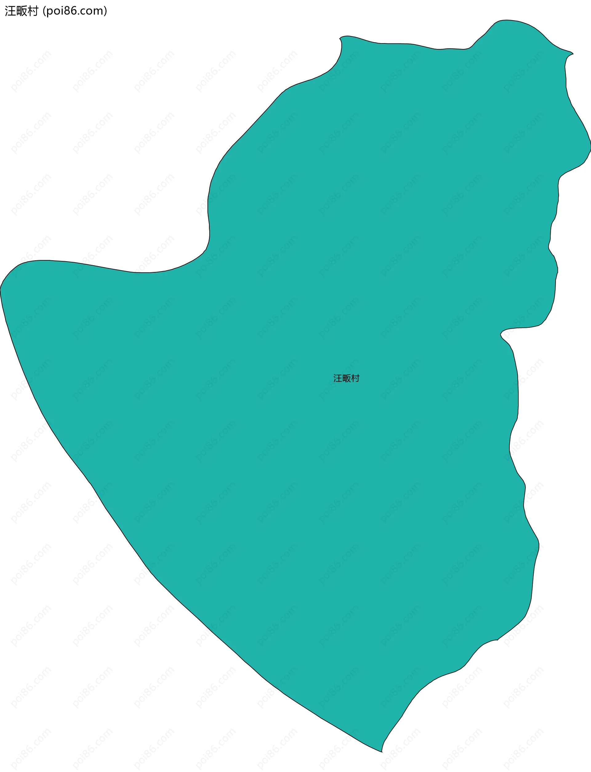 汪畈村边界地图