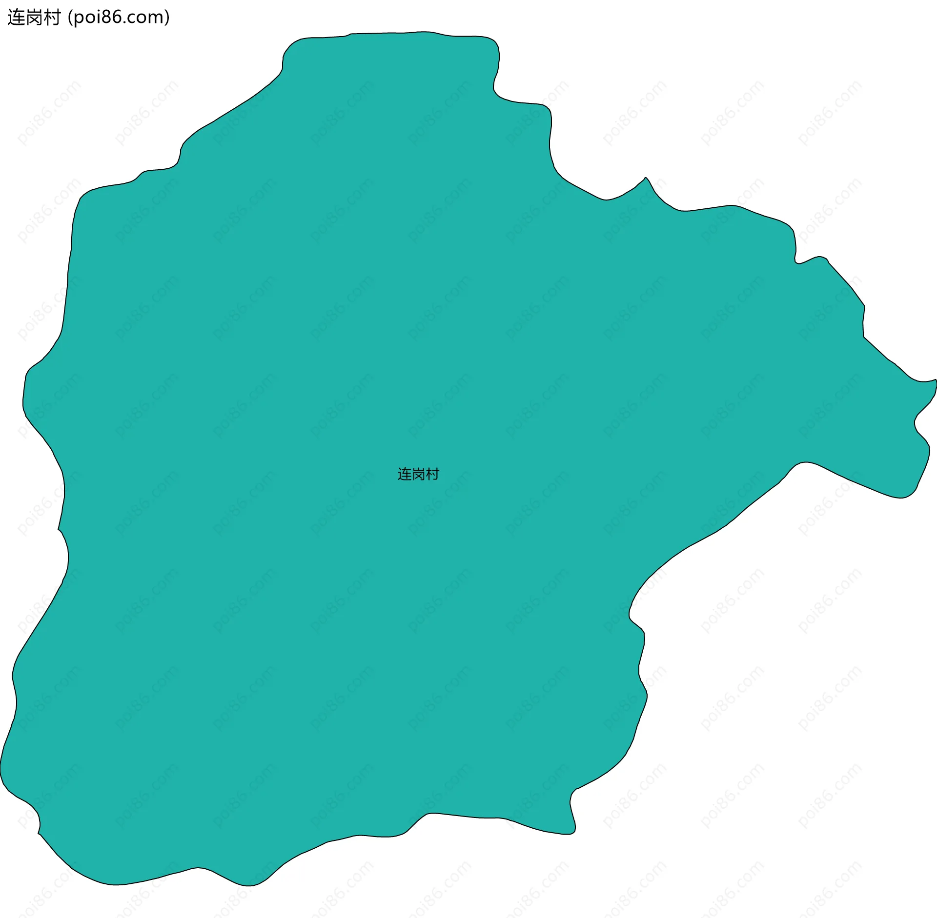 连岗村边界地图