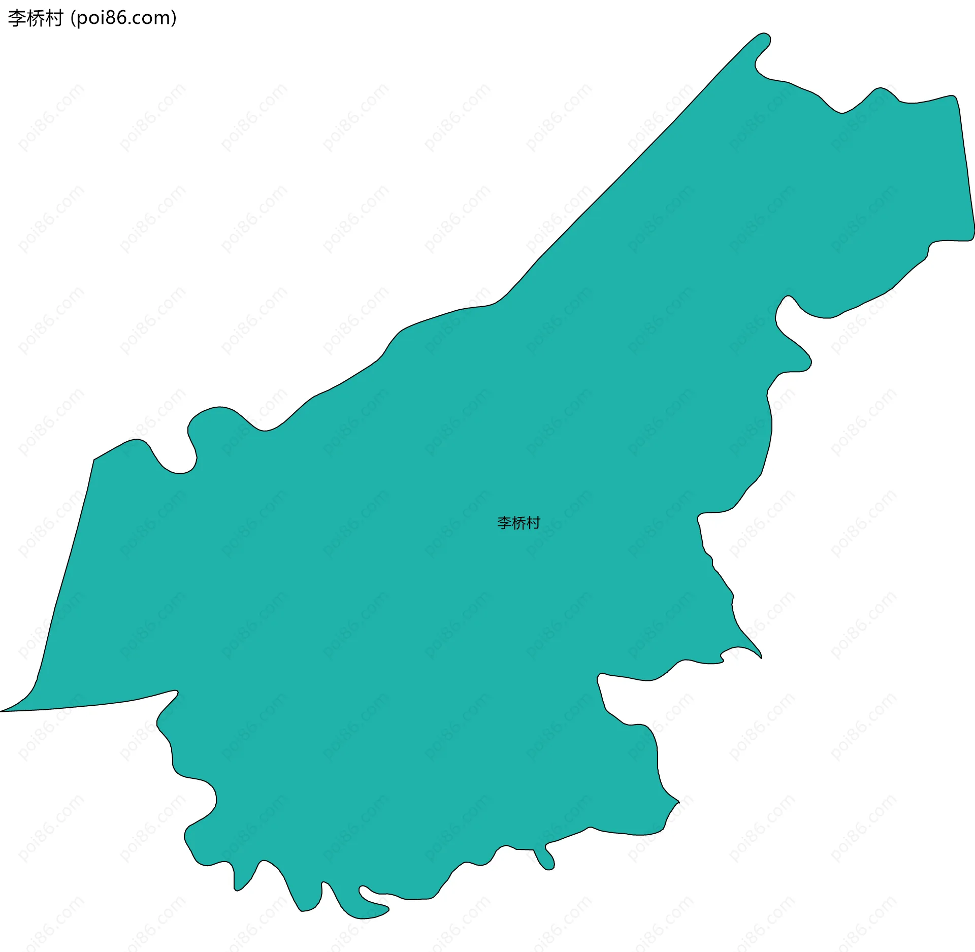 李桥村边界地图