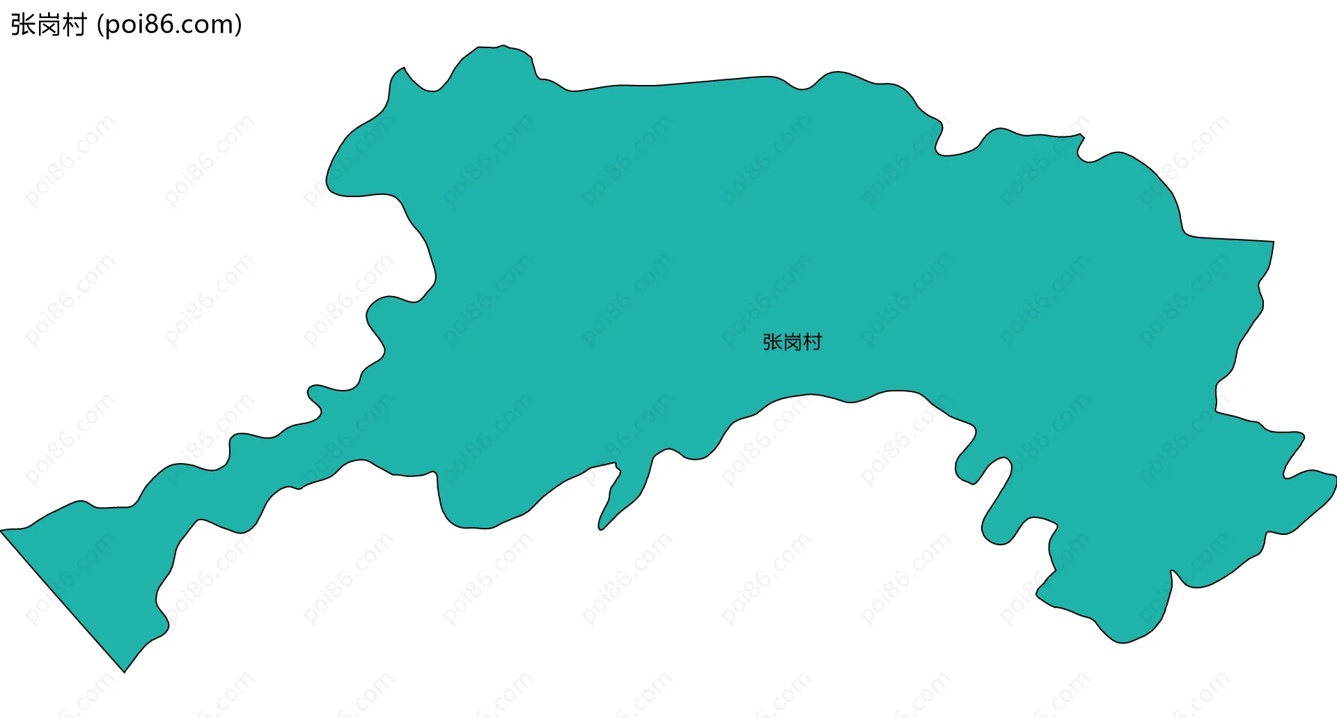 张岗村边界地图