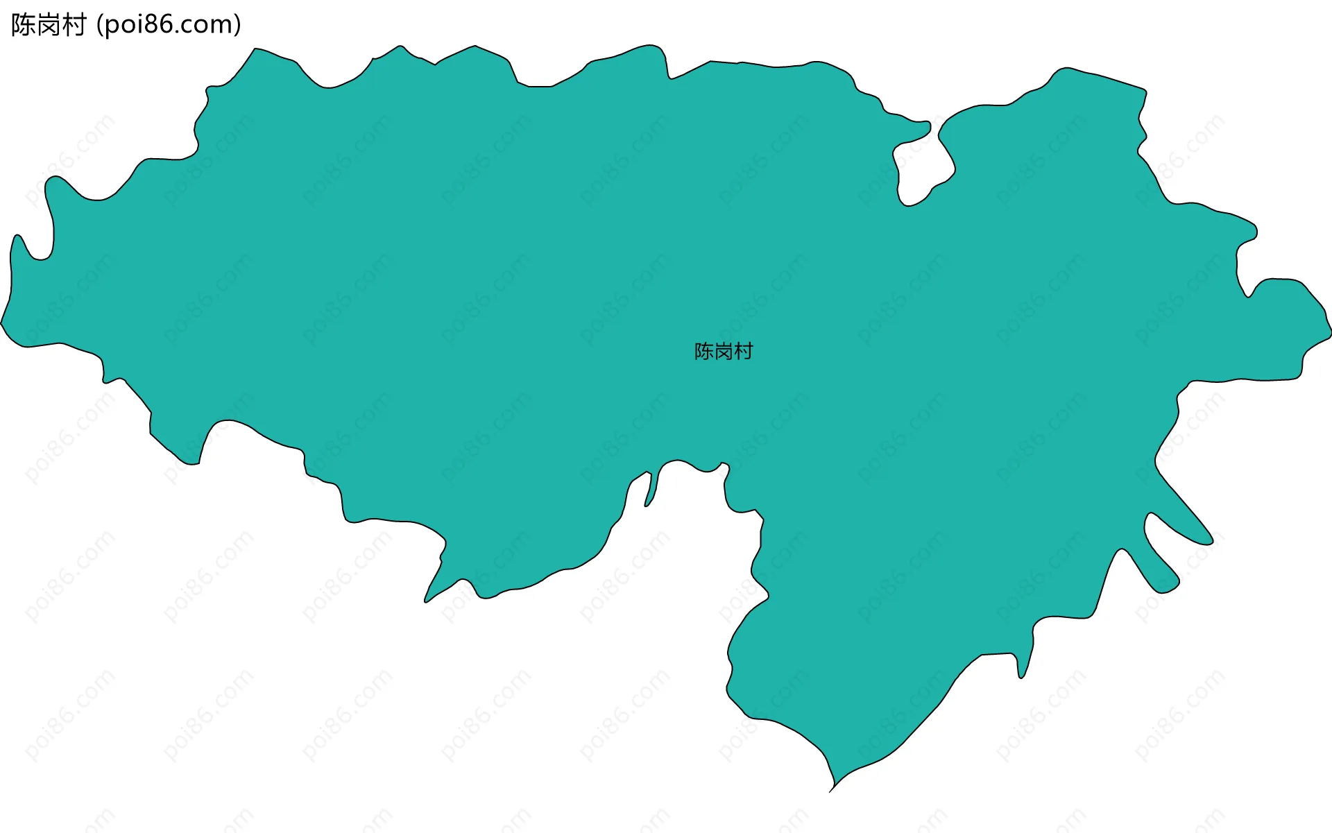 陈岗村边界地图