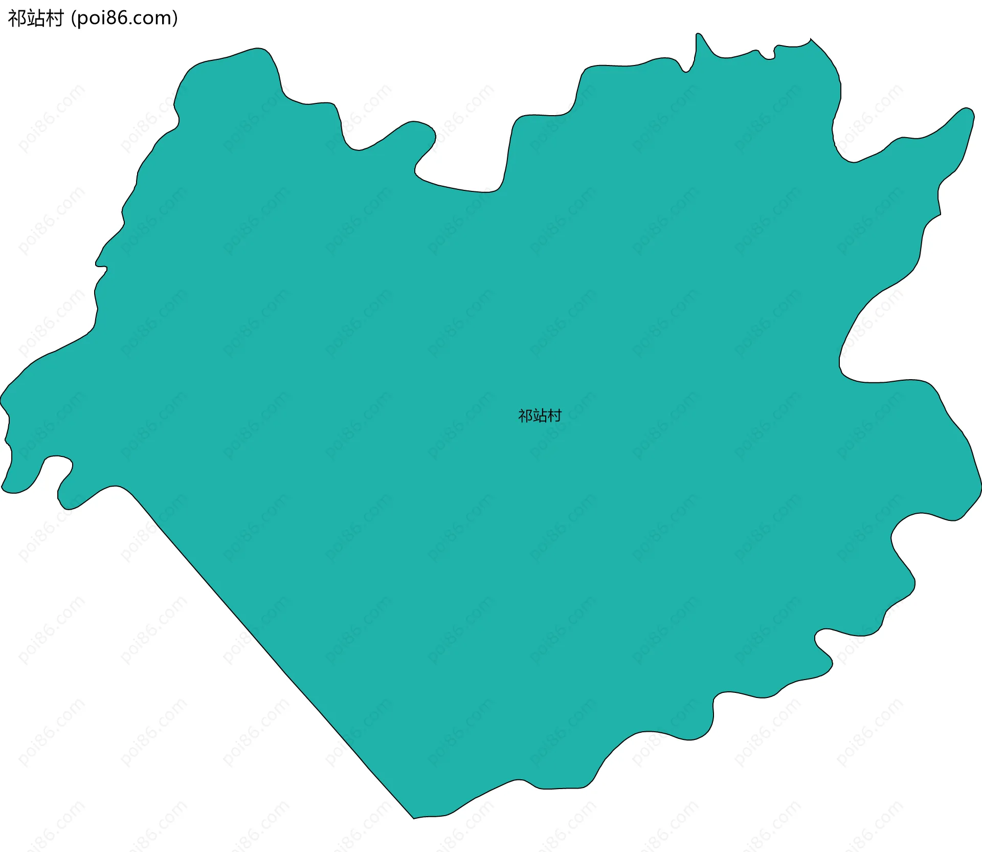 祁站村边界地图