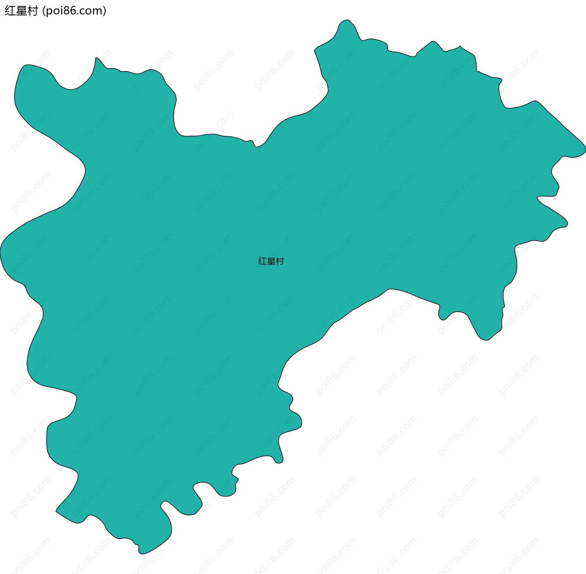 红星村边界地图