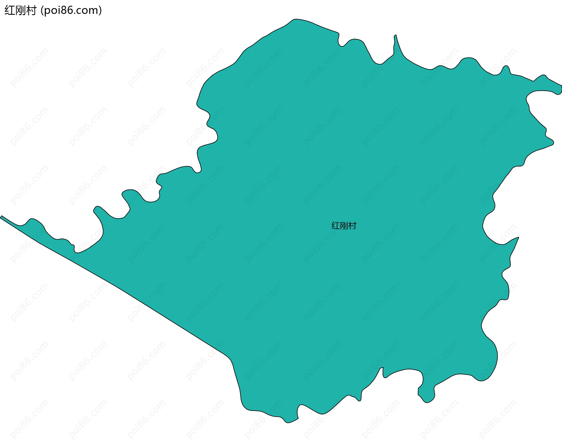 红刚村边界地图