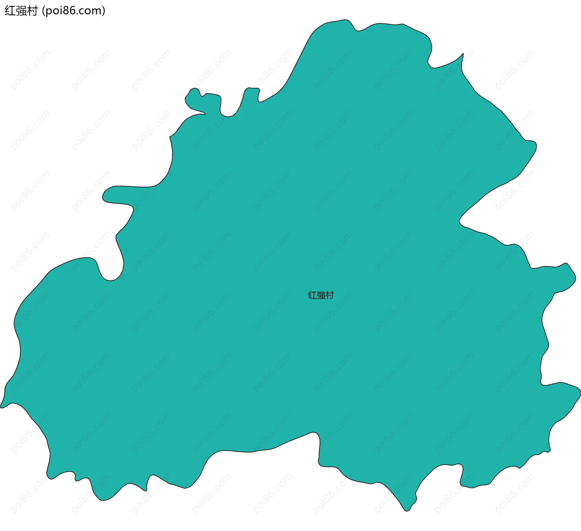 红强村边界地图