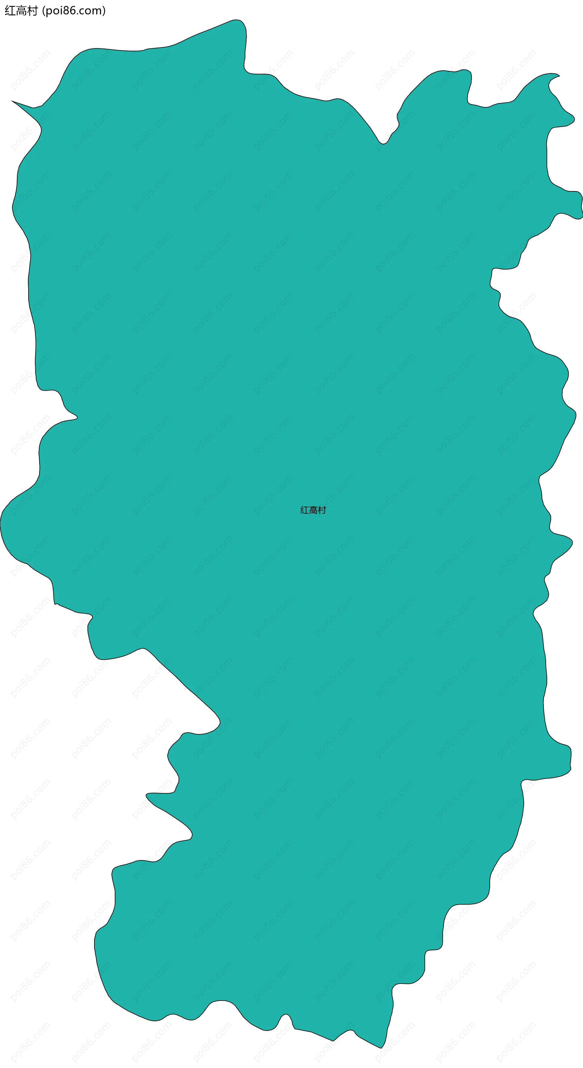 红高村边界地图