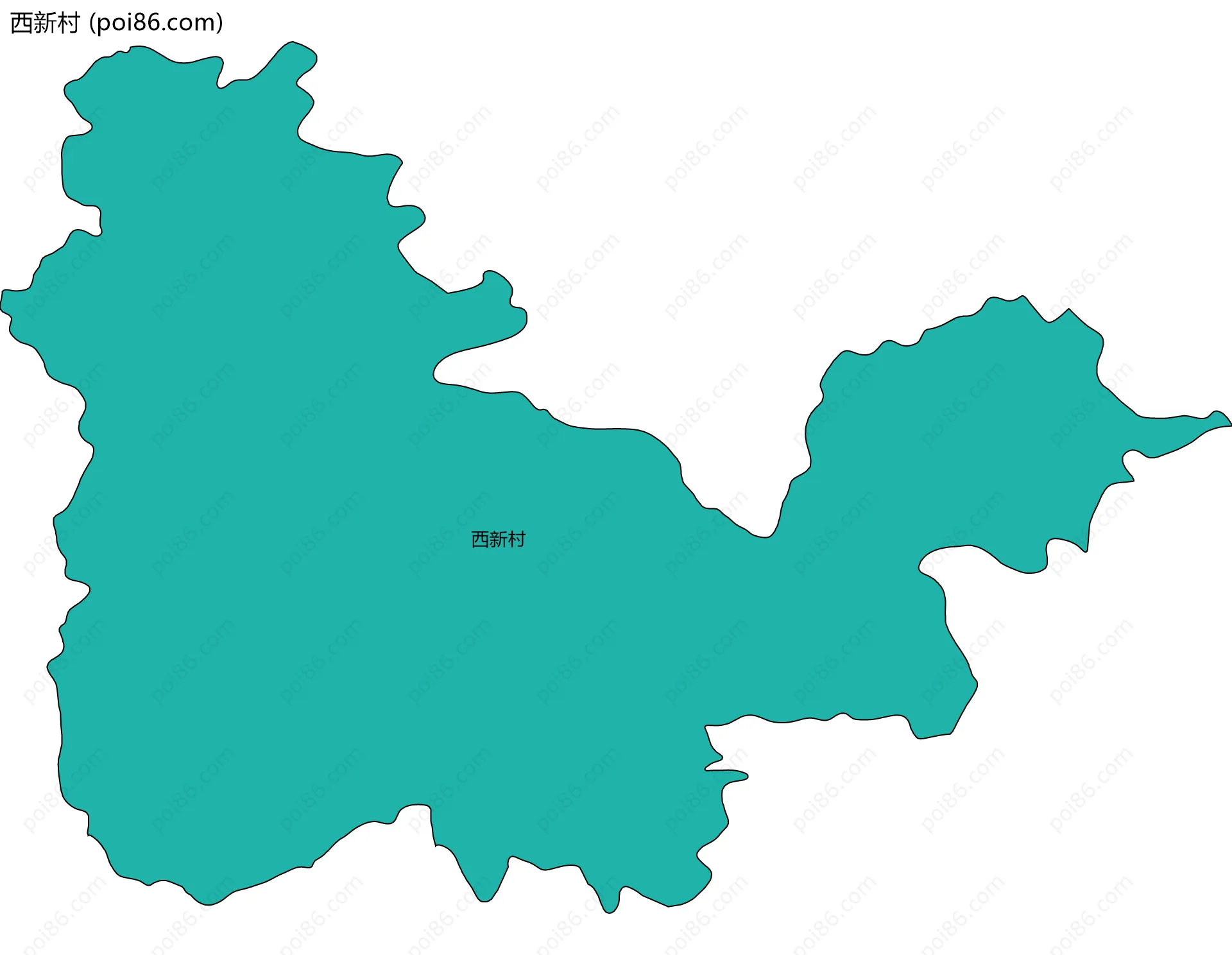 西新村边界地图