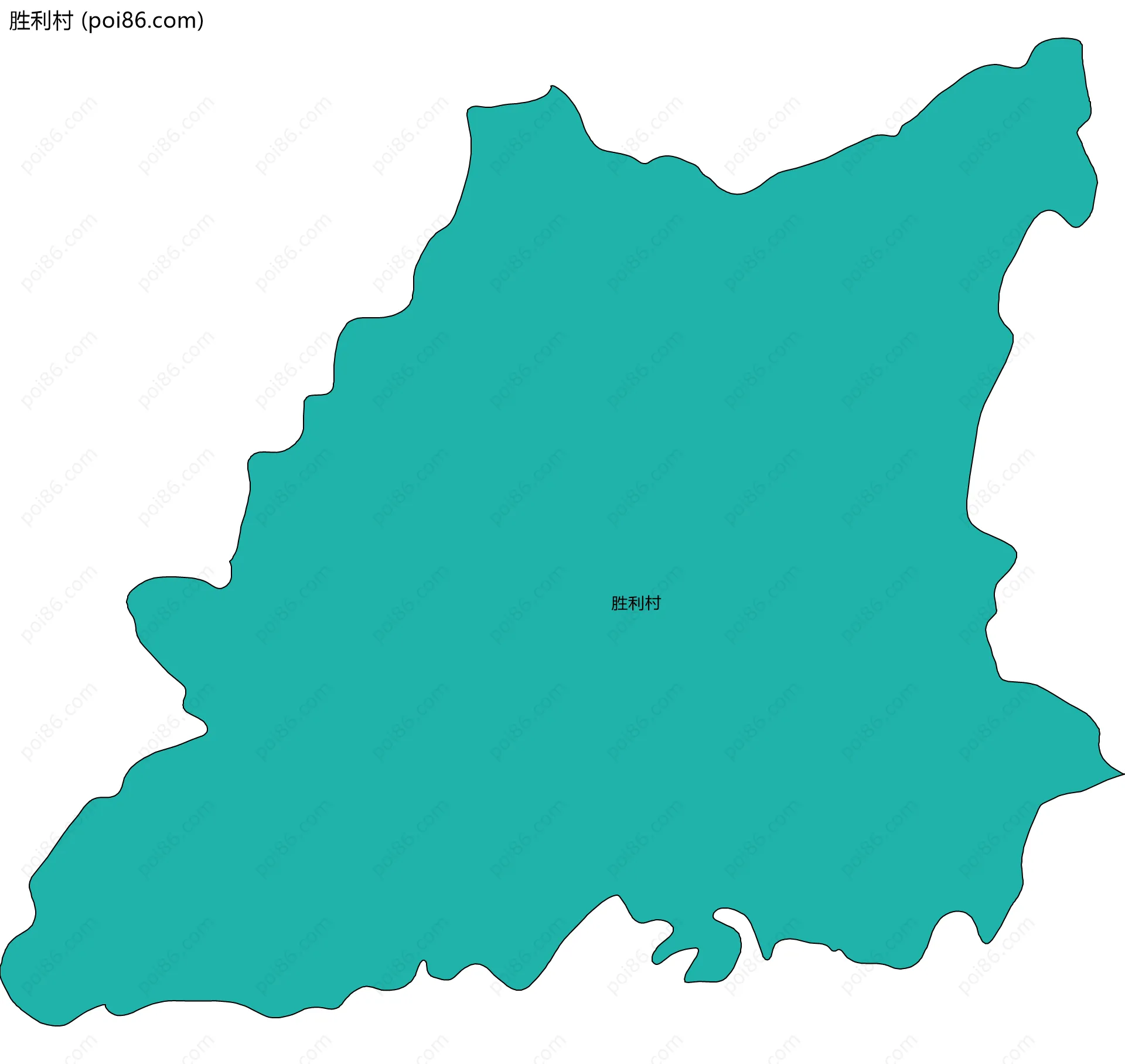 胜利村边界地图