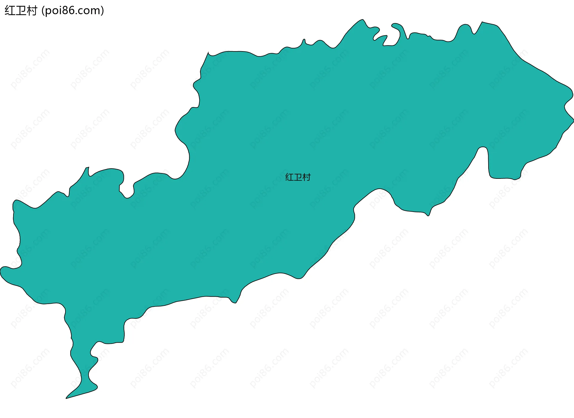 红卫村边界地图