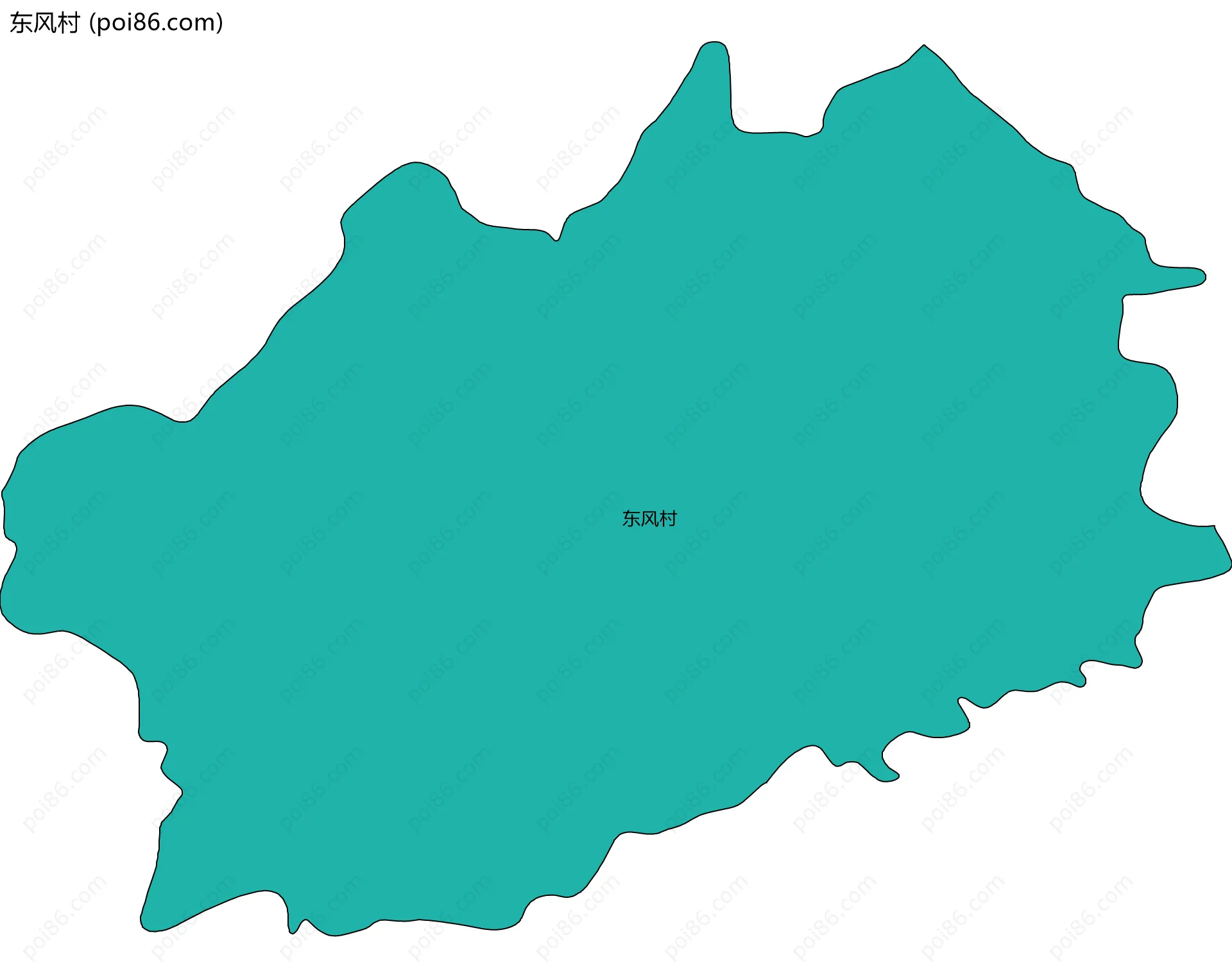 东风村边界地图