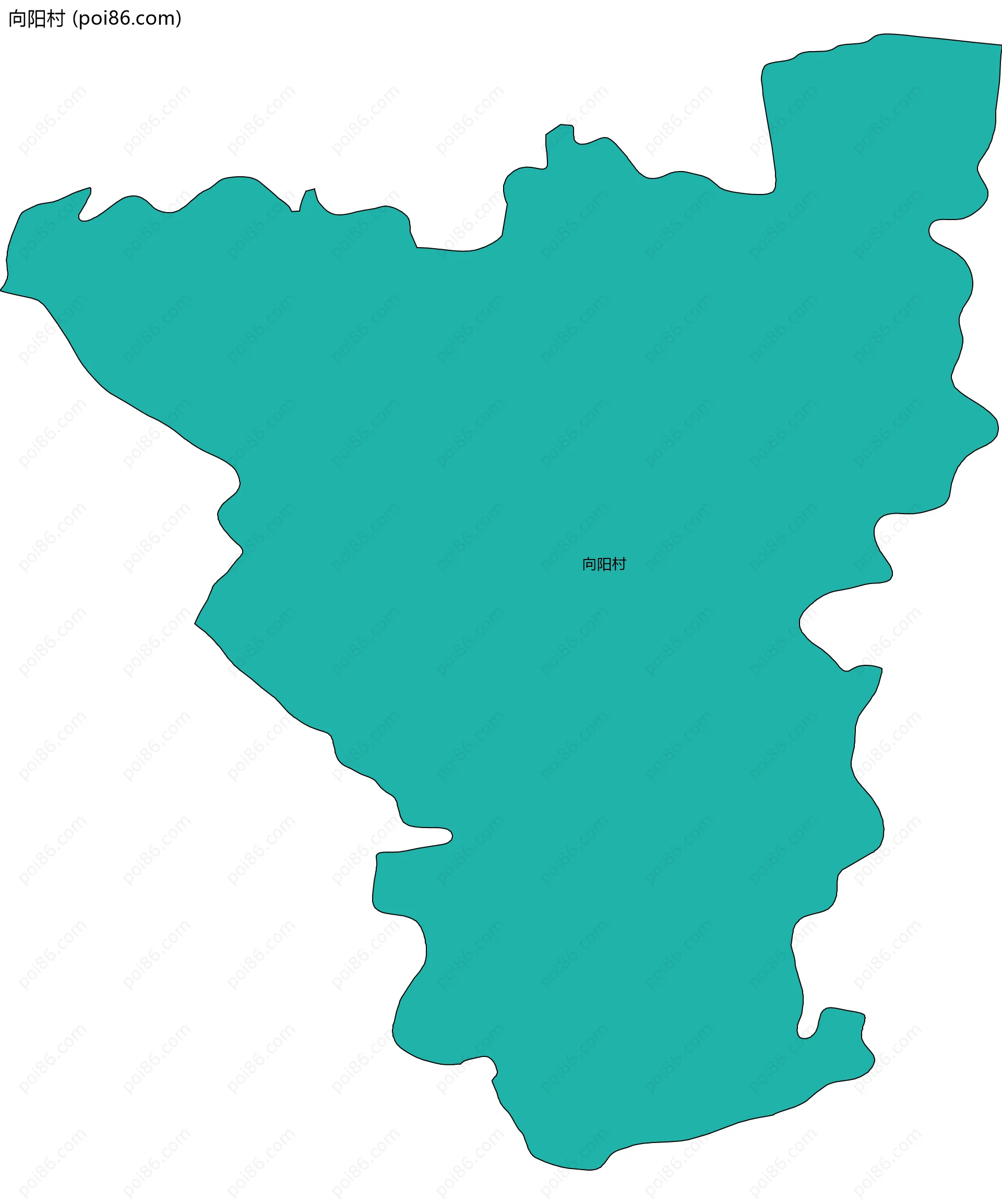 向阳村边界地图