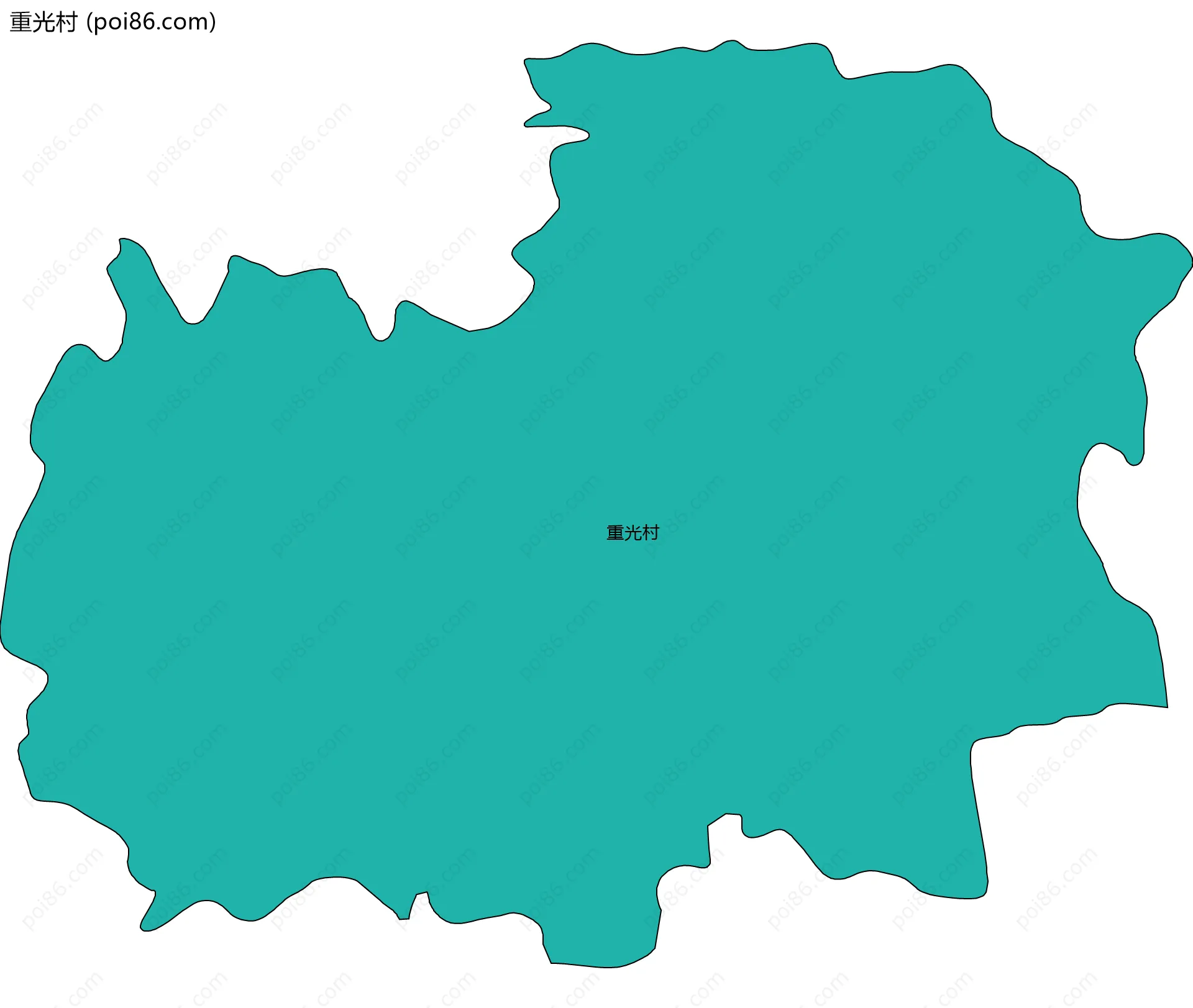 重光村边界地图