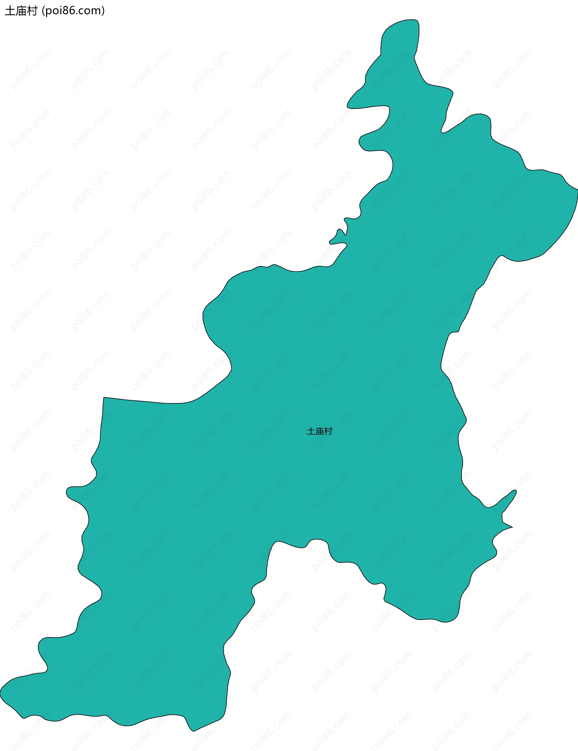 土庙村边界地图