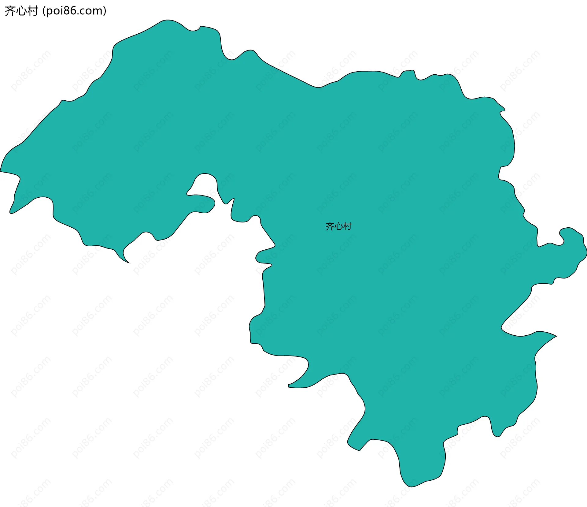 齐心村边界地图