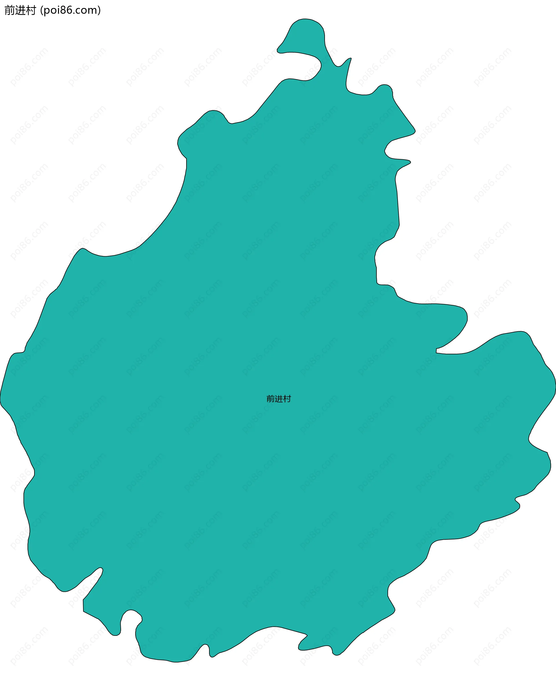 前进村边界地图