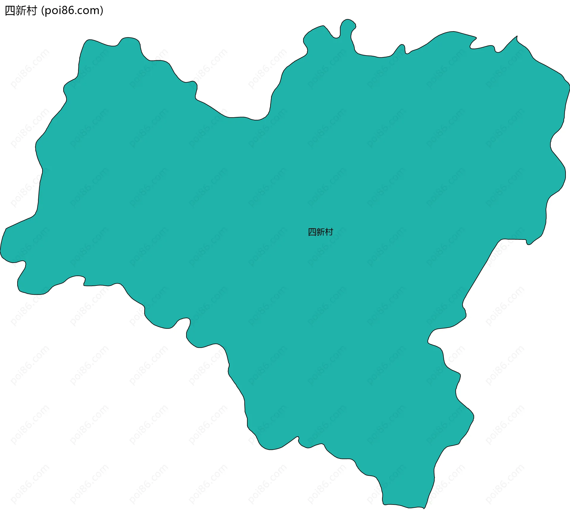 四新村边界地图