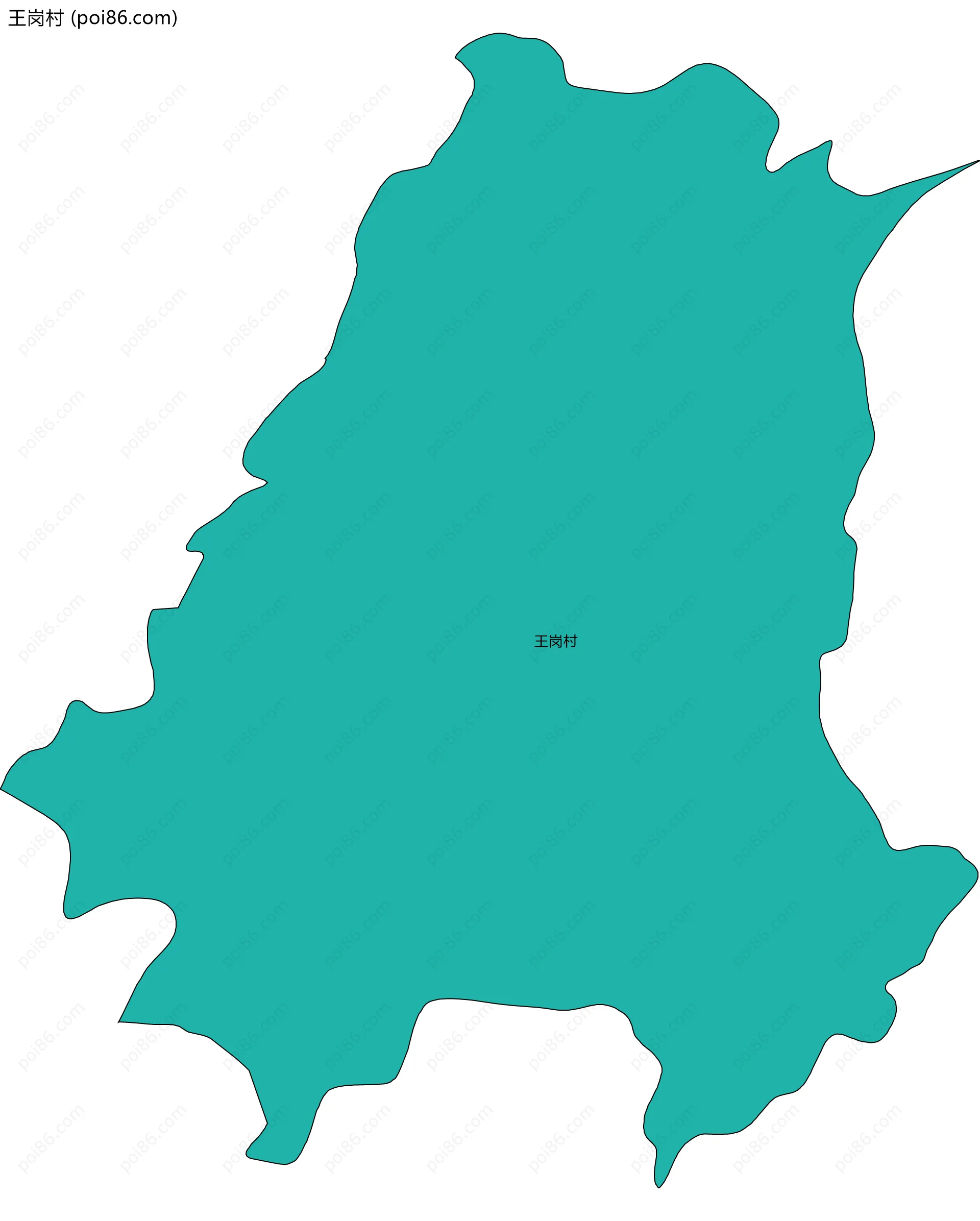 王岗村边界地图