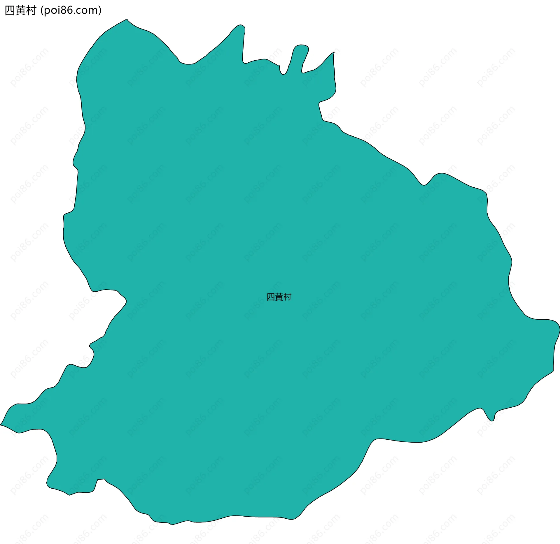 四黄村边界地图