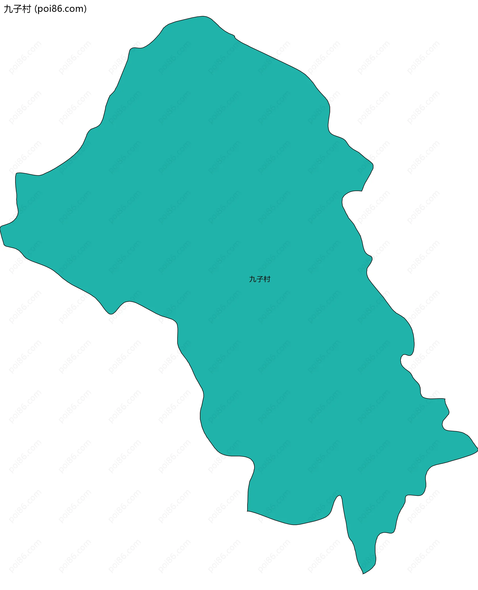 九子村边界地图