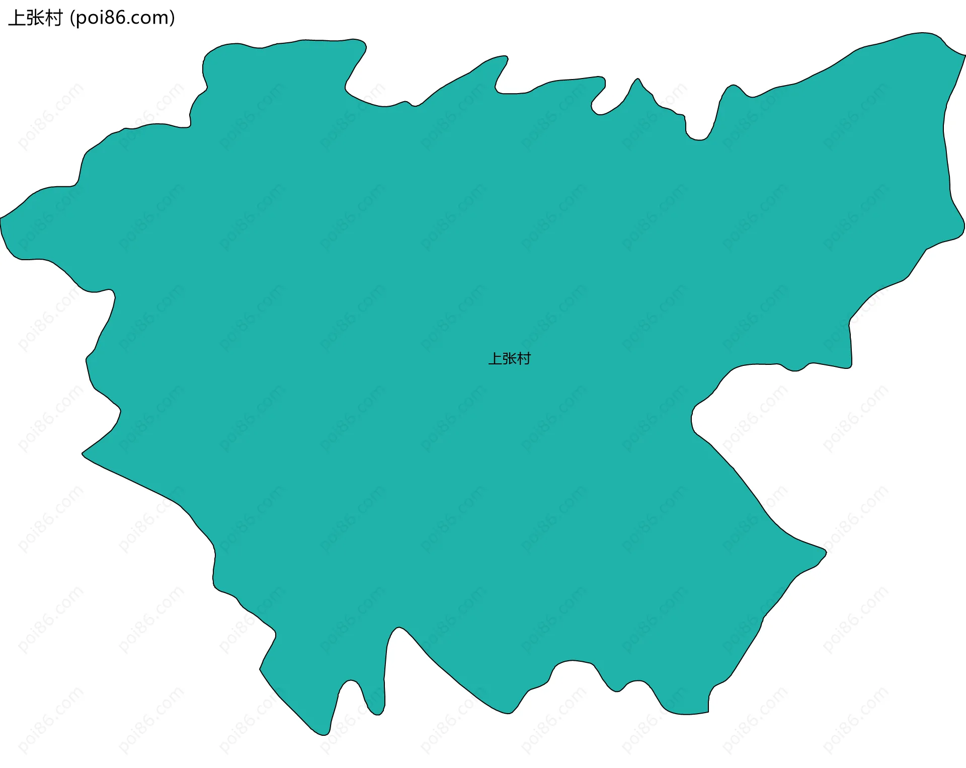 上张村边界地图