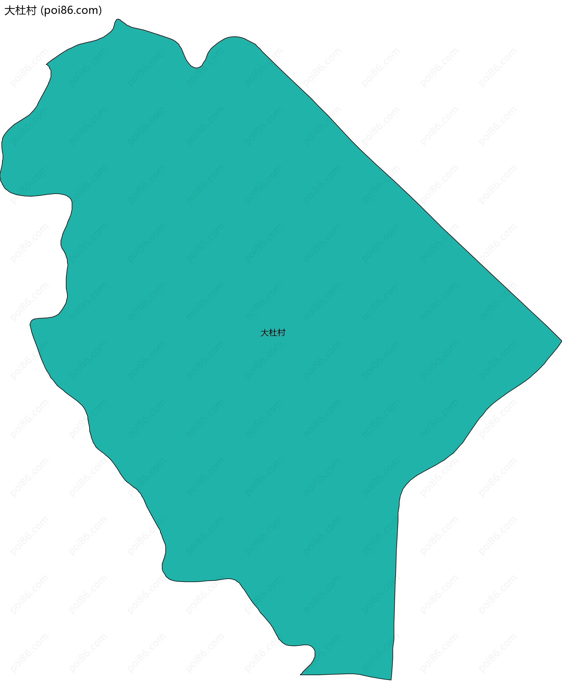 大杜村边界地图