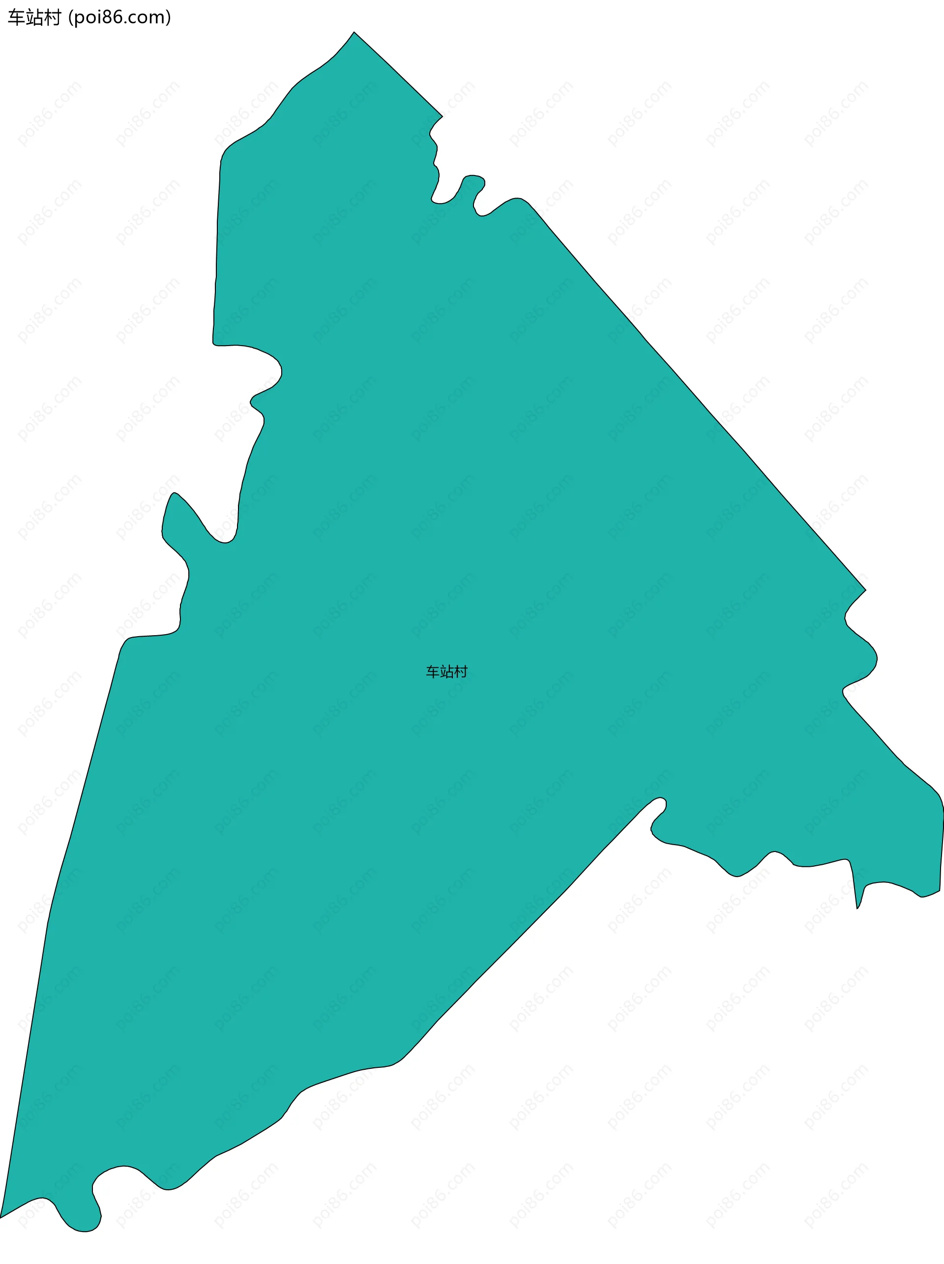 车站村边界地图