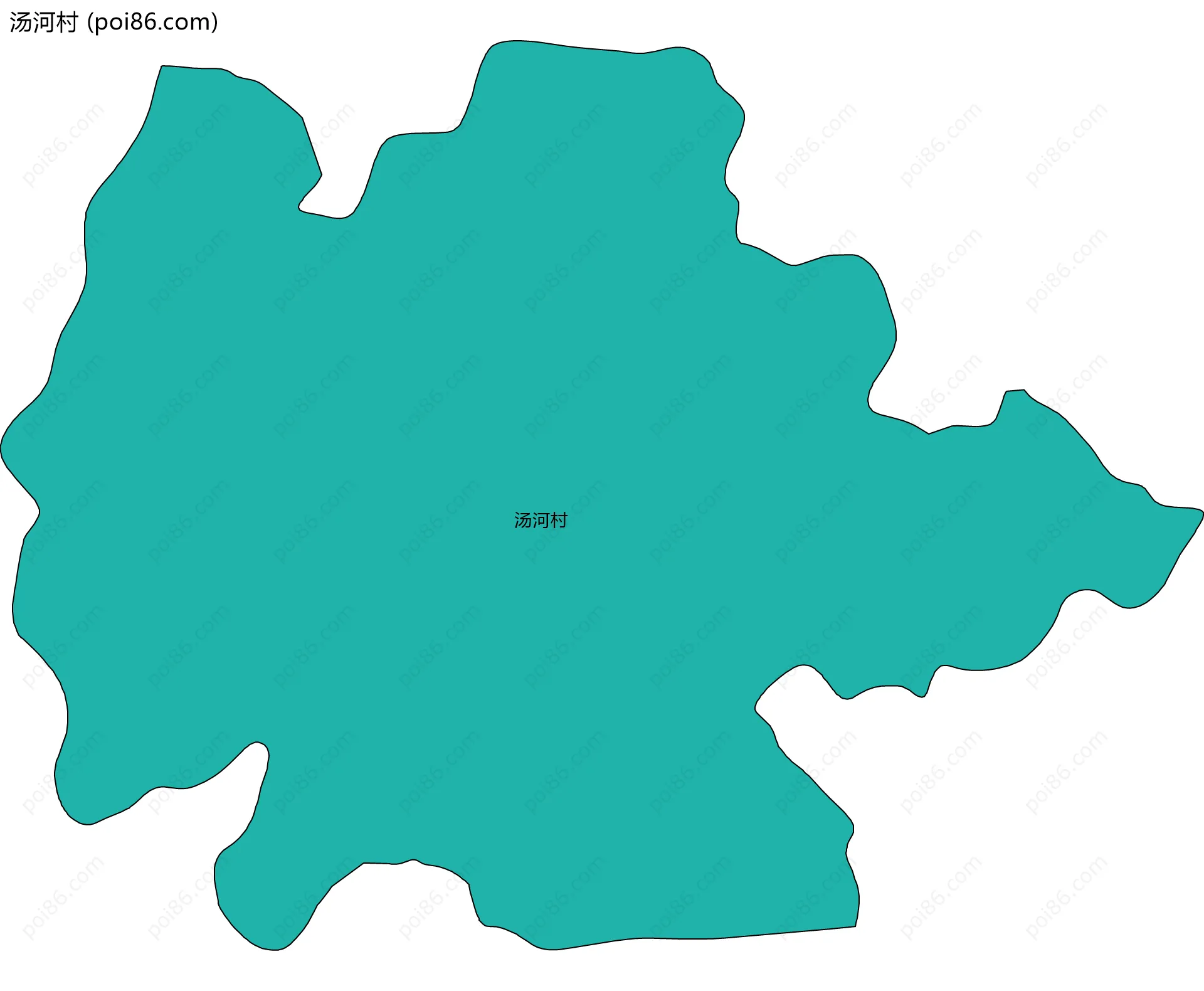 汤河村边界地图
