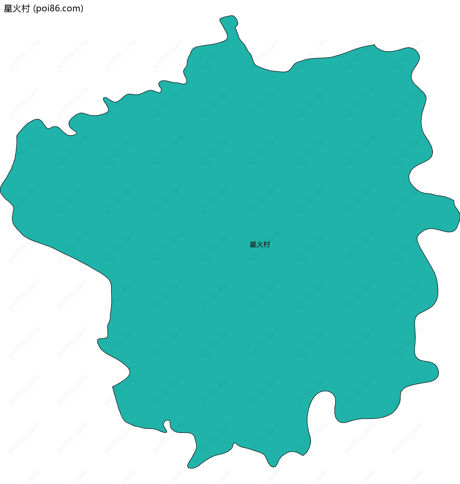 星火村边界地图