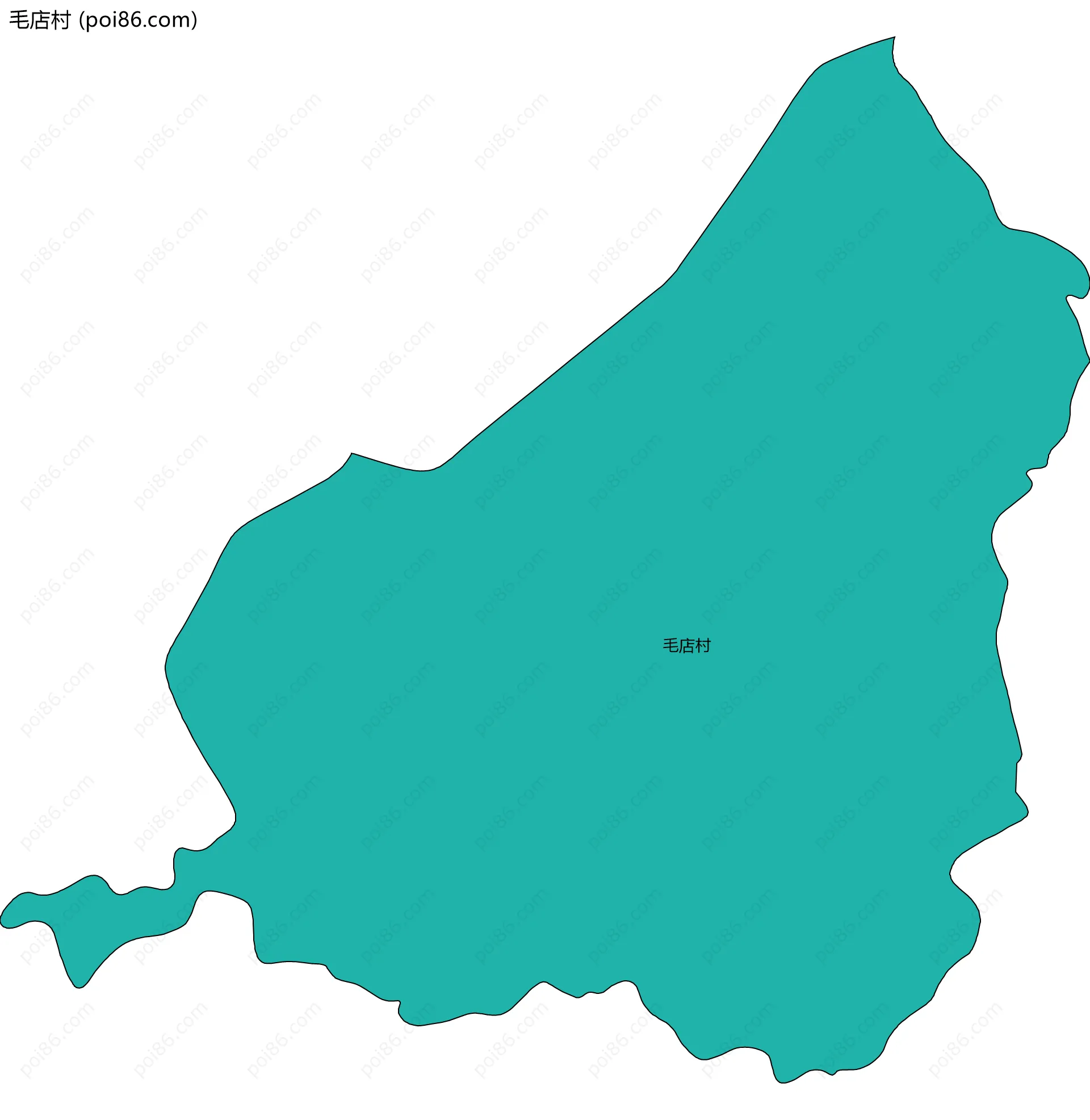 毛店村边界地图