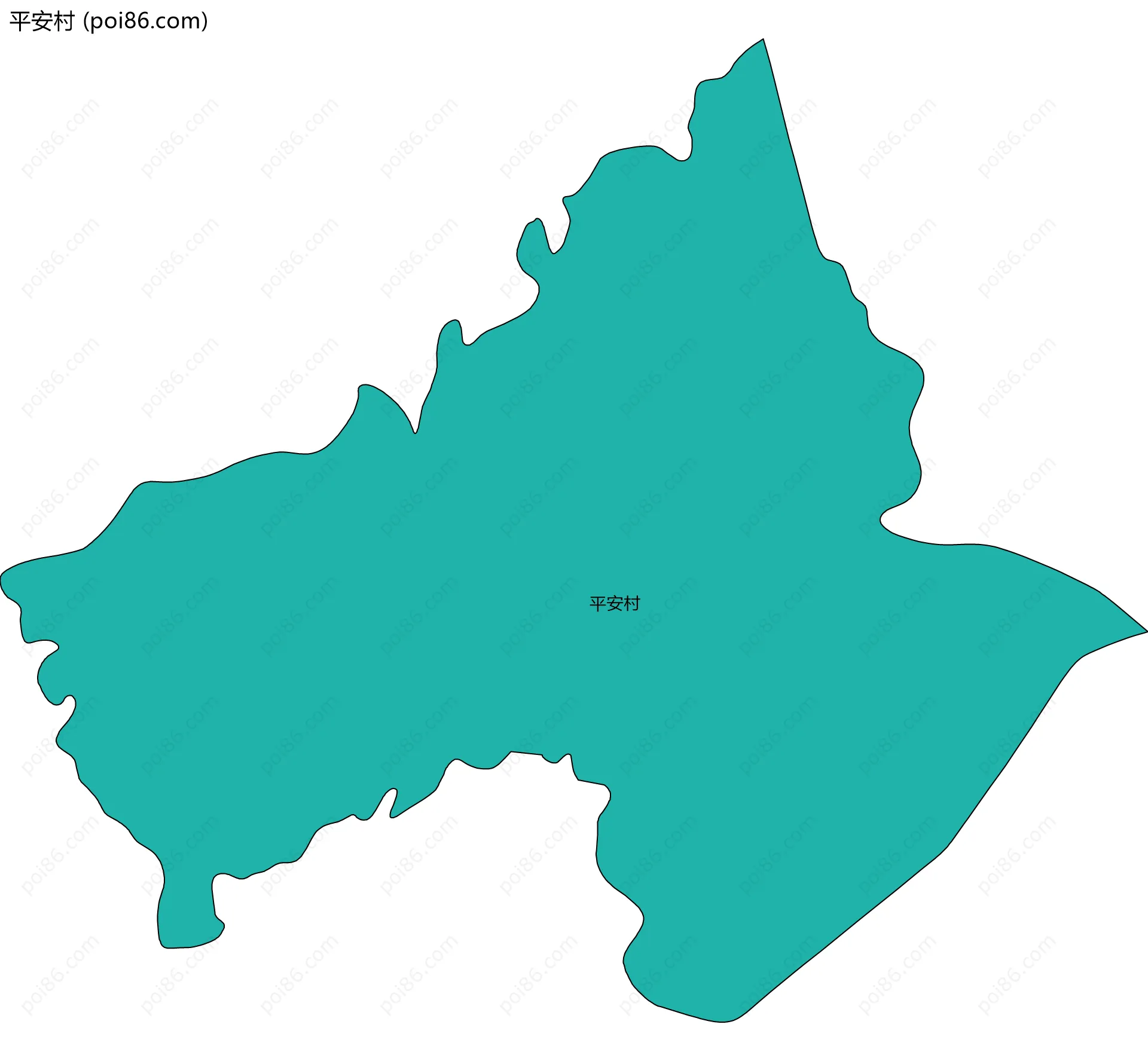 平安村边界地图