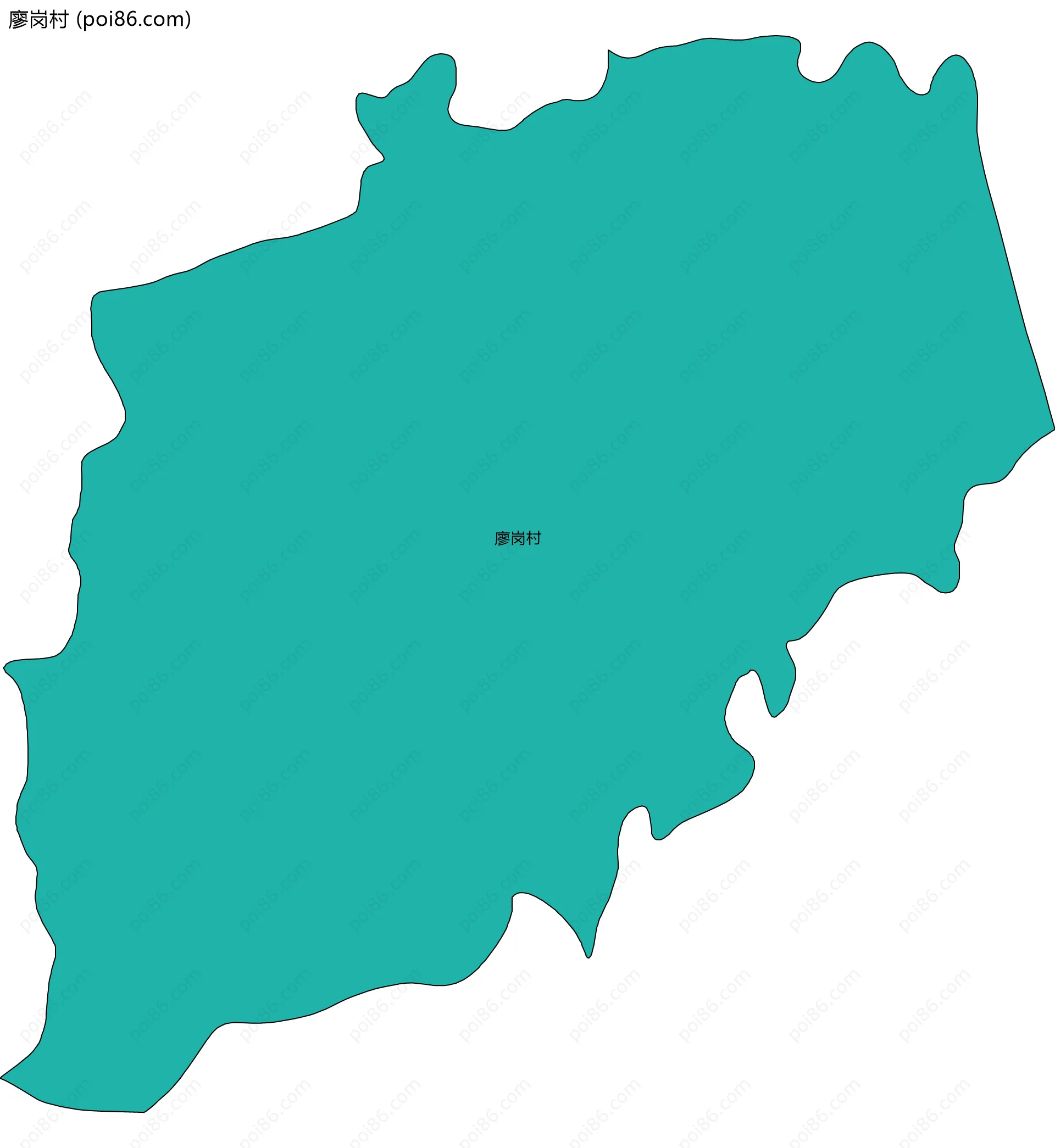 廖岗村边界地图