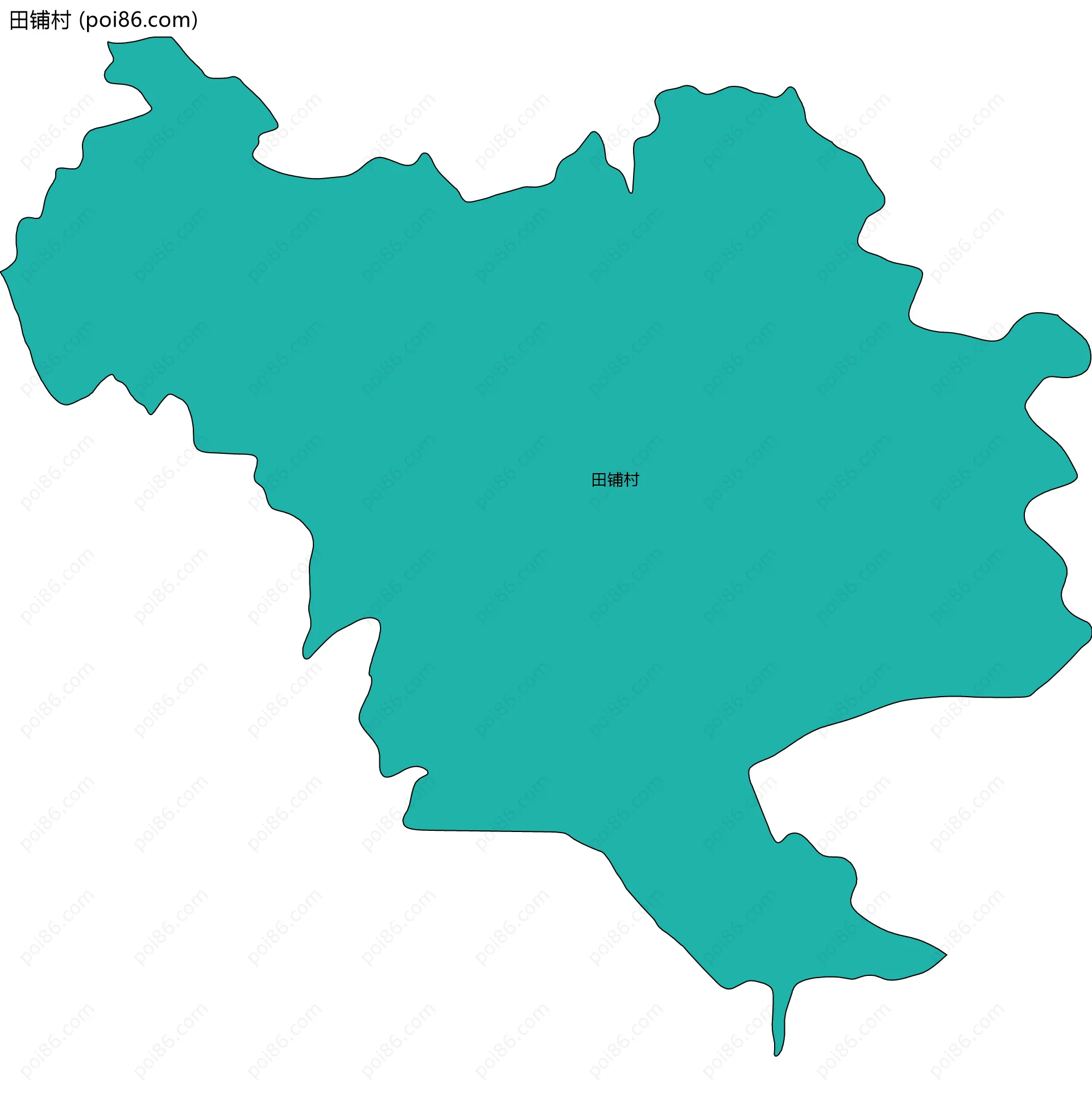 田铺村边界地图