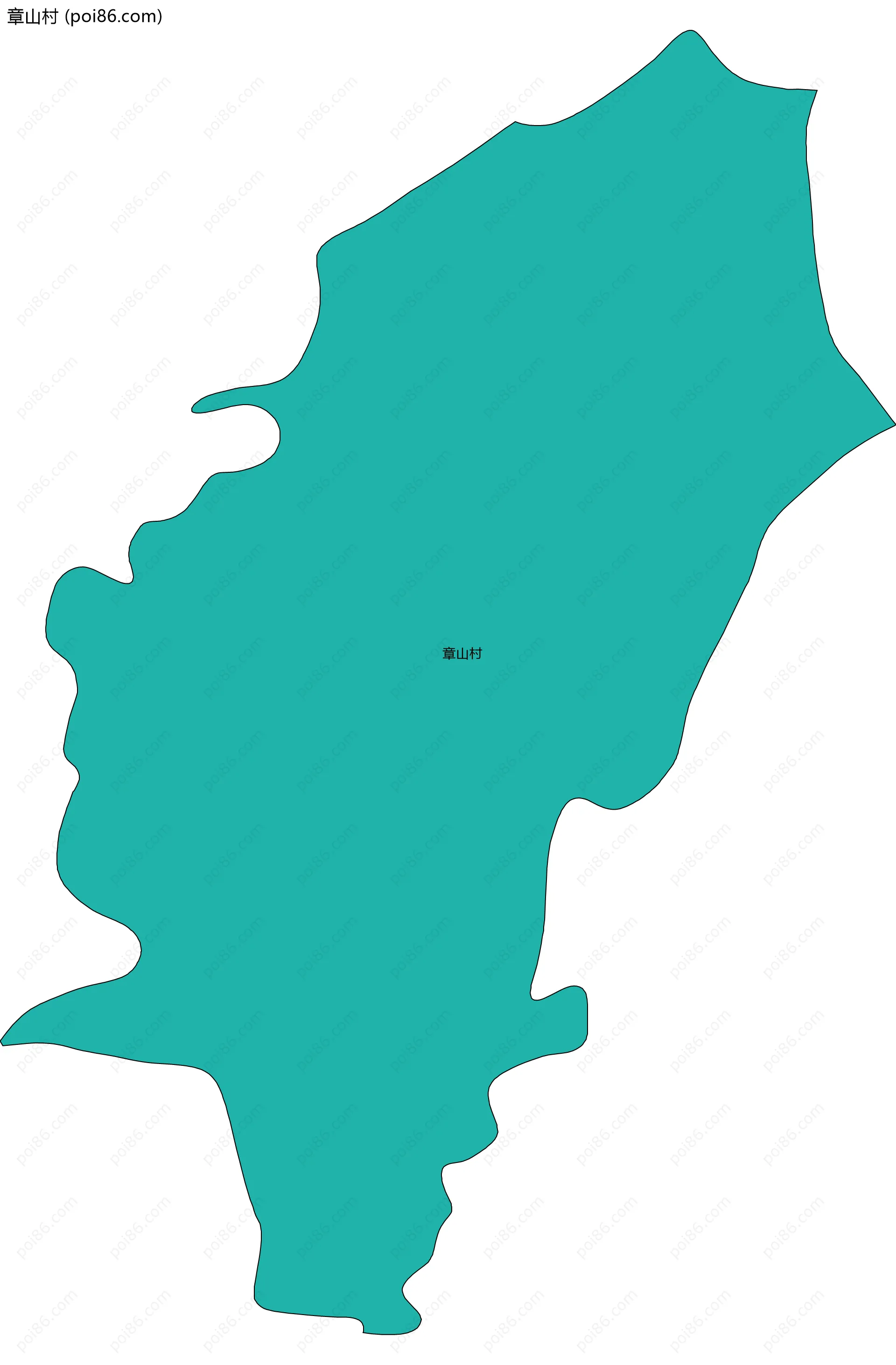 章山村边界地图