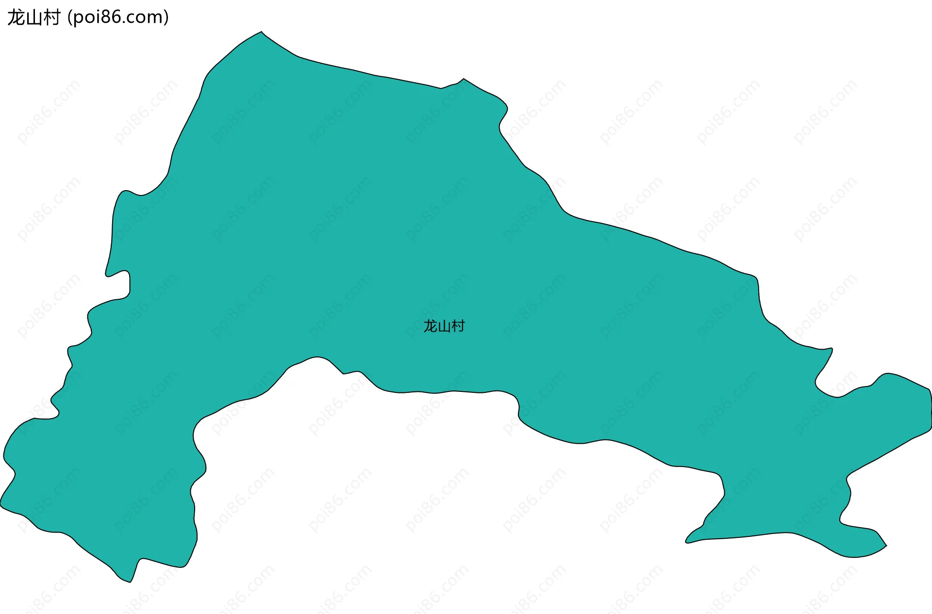 龙山村边界地图