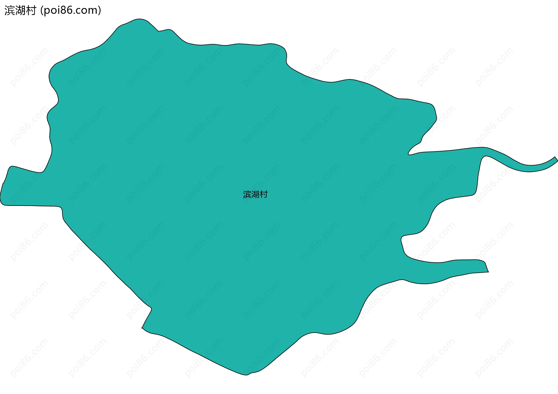 滨湖村边界地图