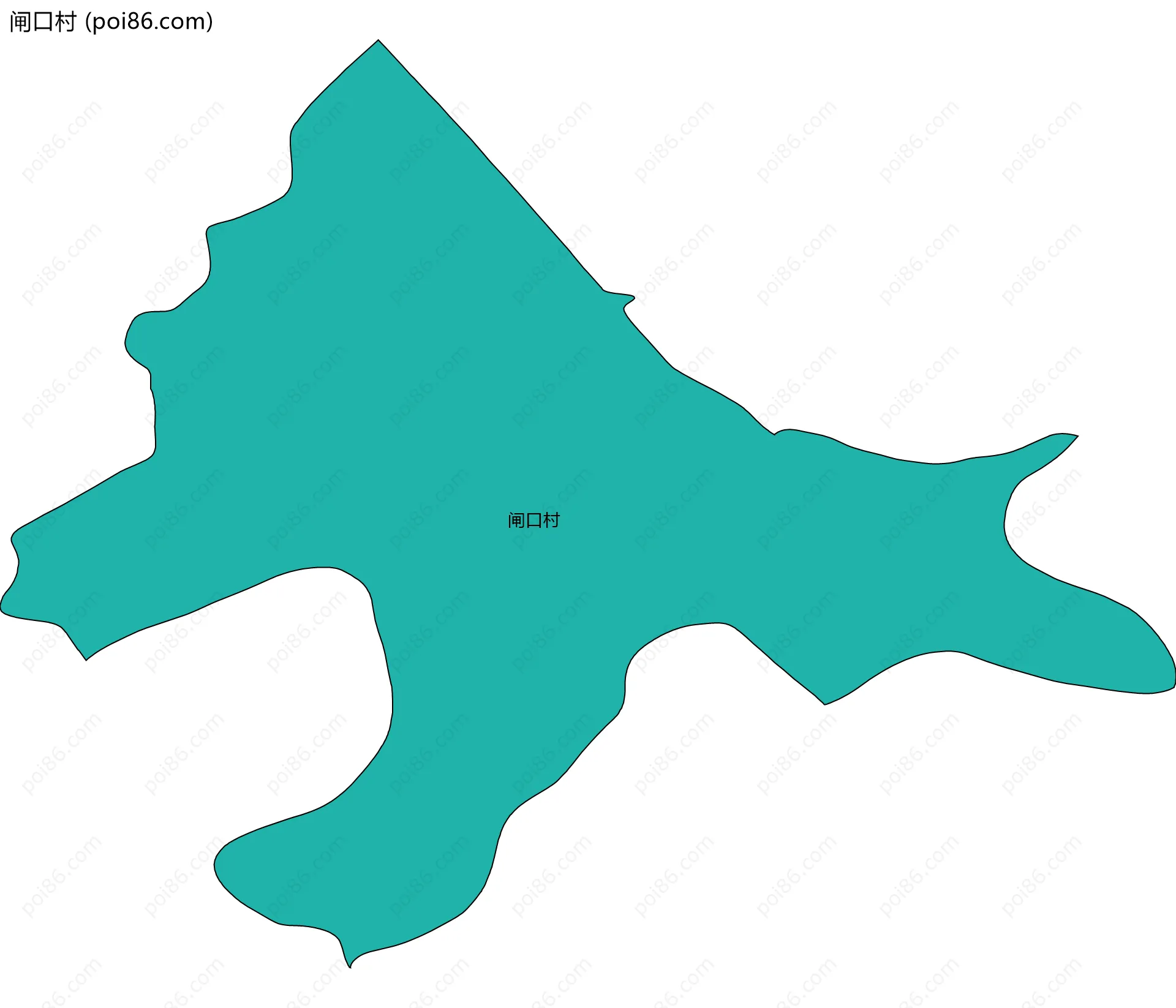 闸口村边界地图