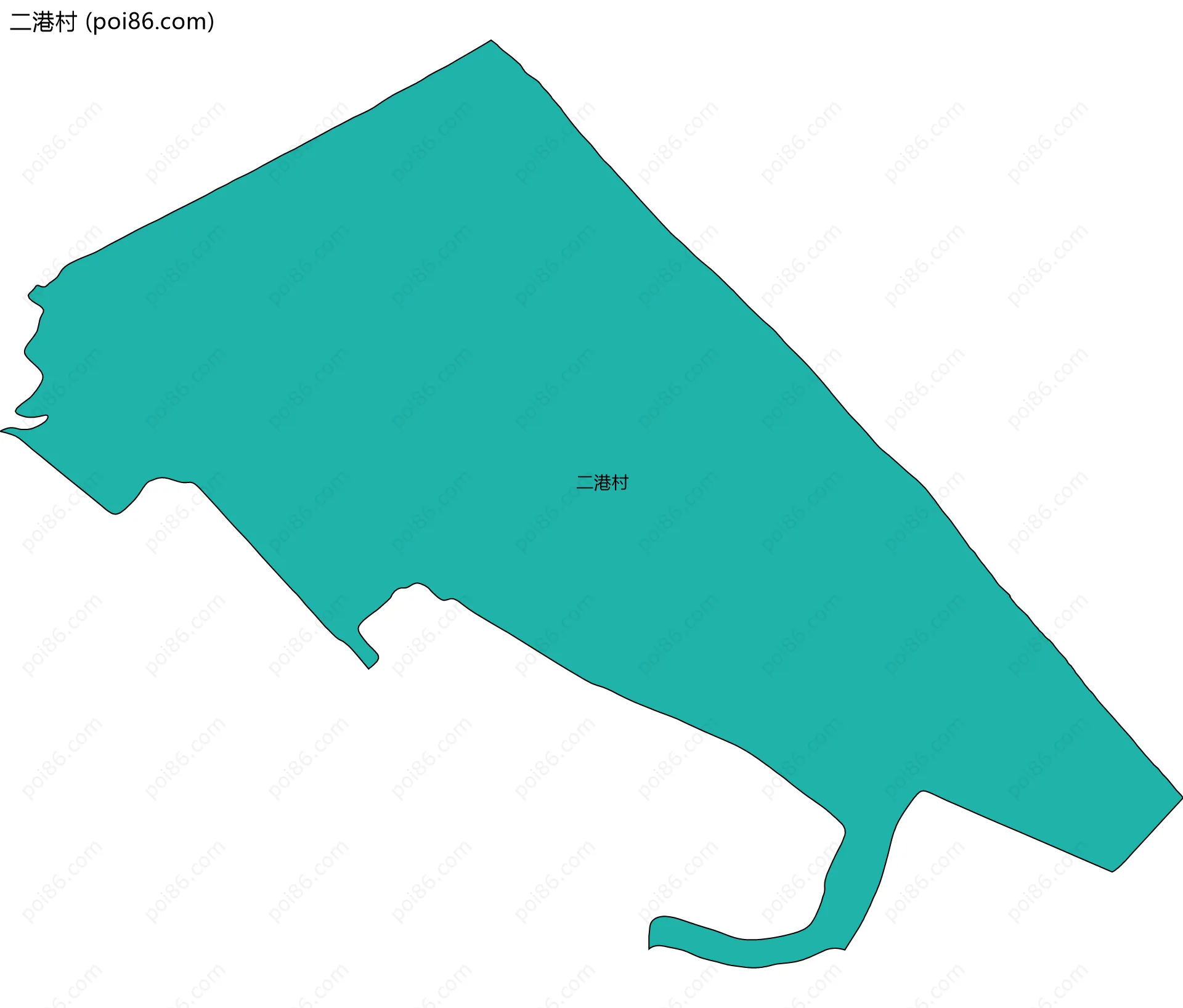 二港村边界地图