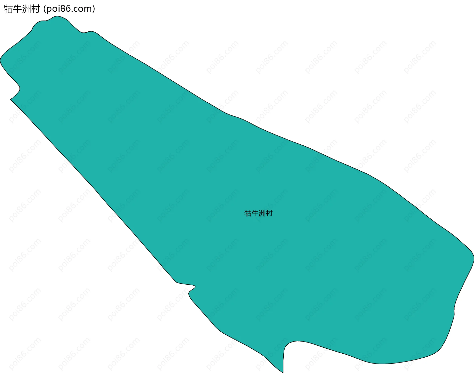 牯牛洲村边界地图
