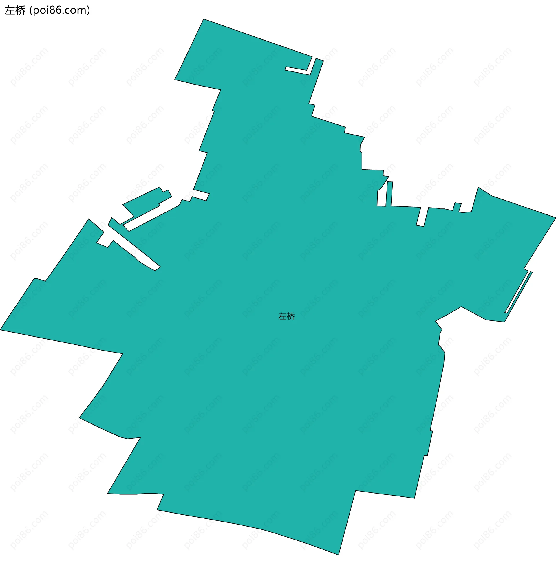 左桥边界地图
