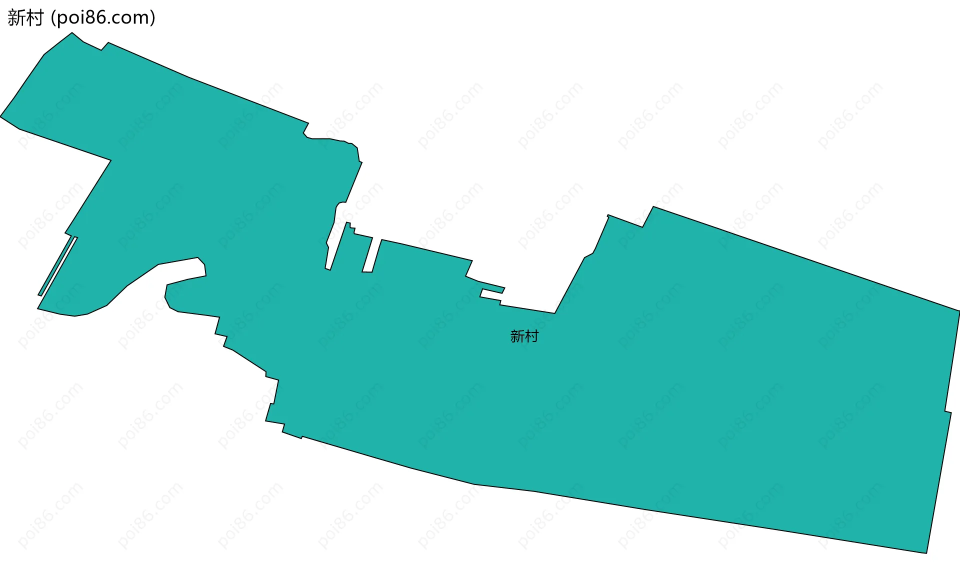 新村边界地图
