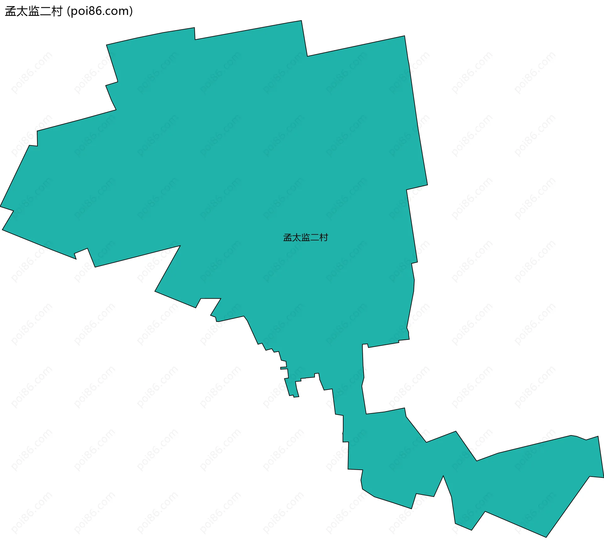 孟太监二村边界地图