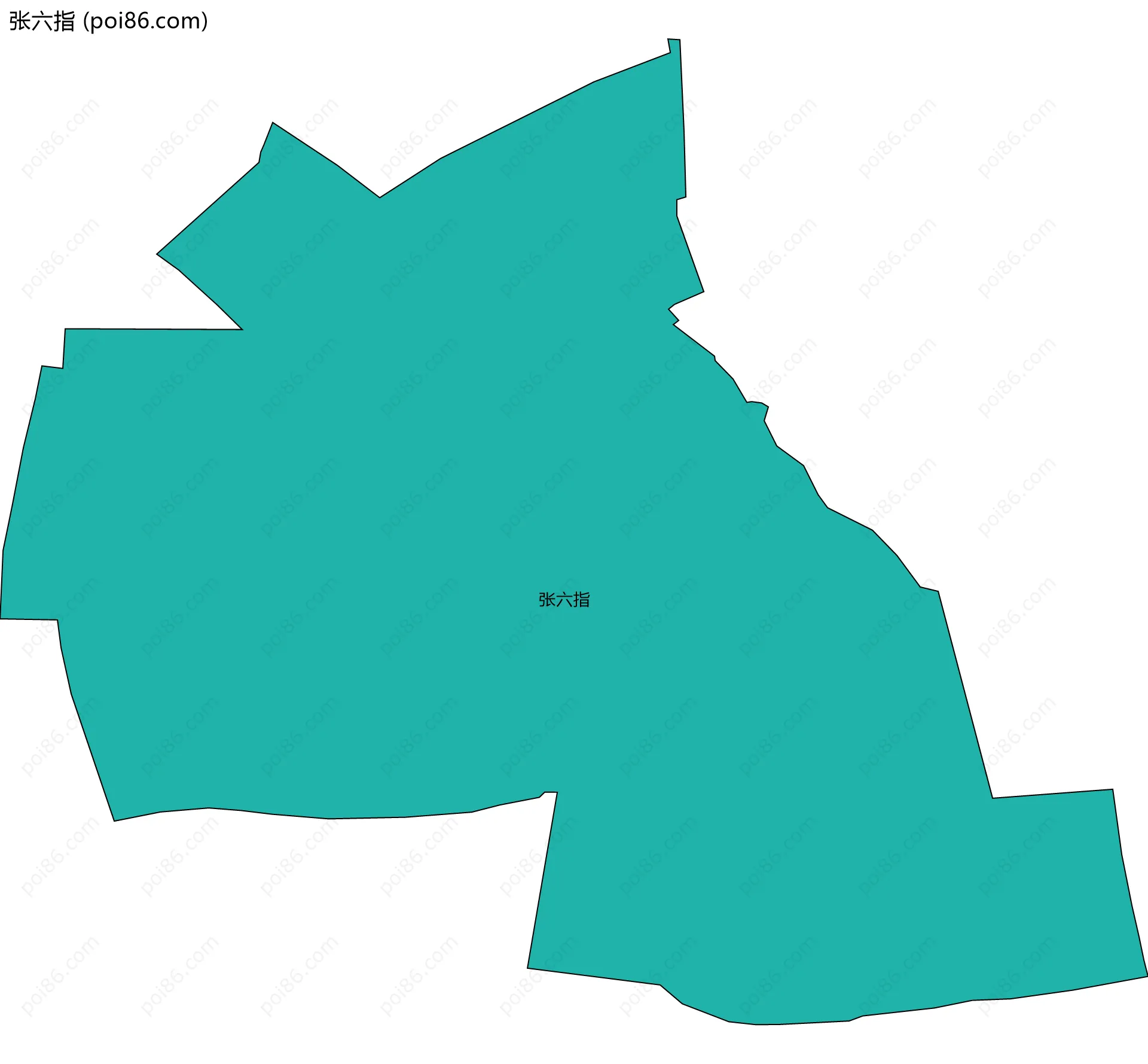 张六指边界地图