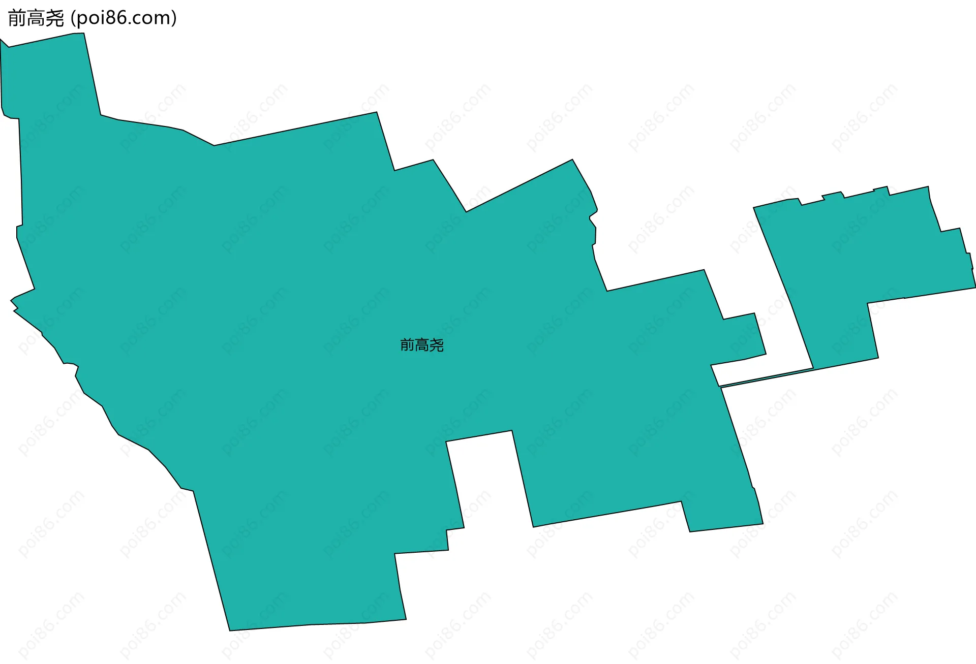 前高尧边界地图