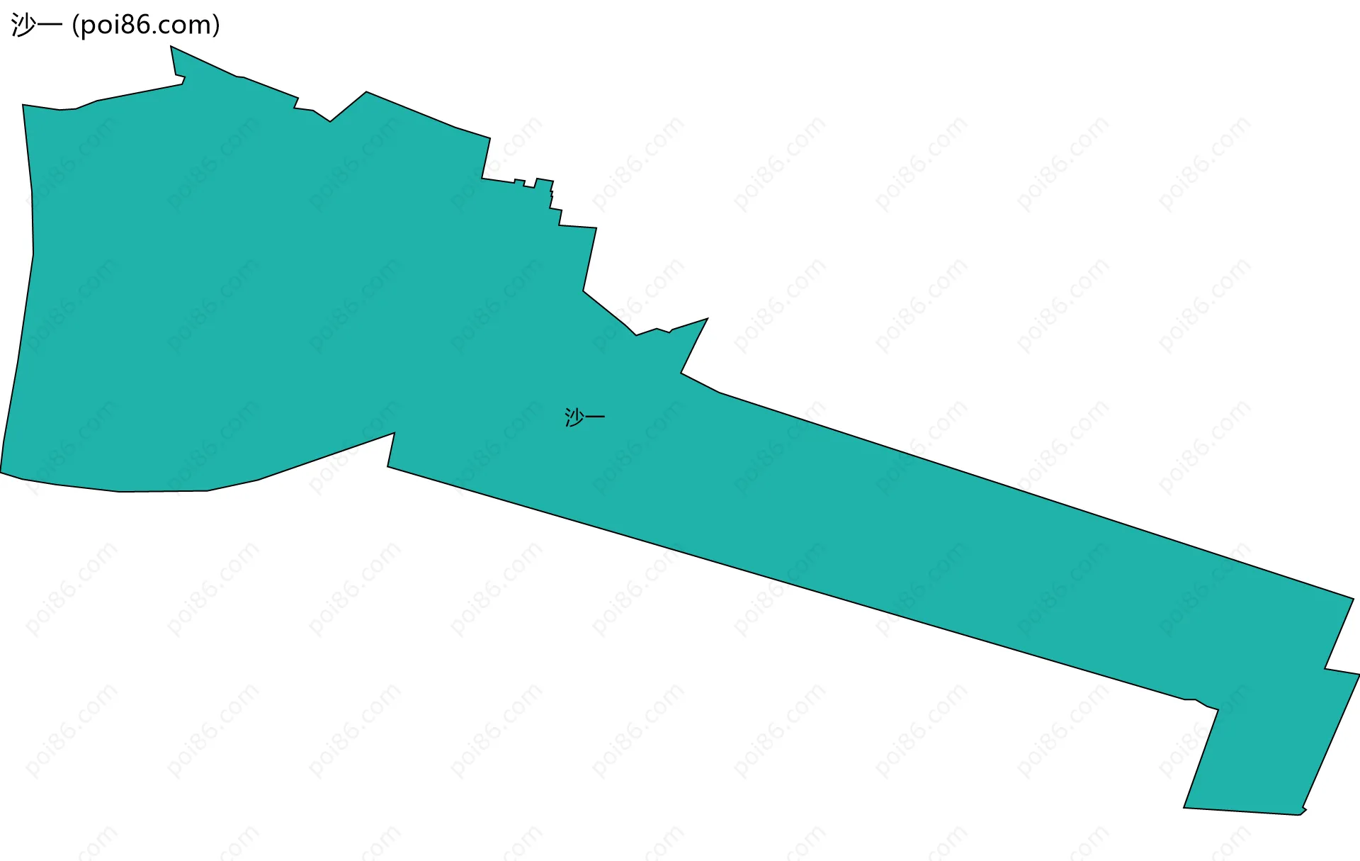 沙一边界地图