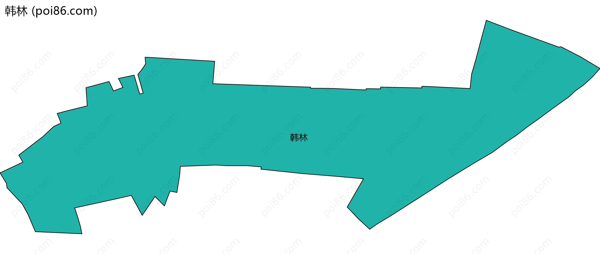 韩林边界地图