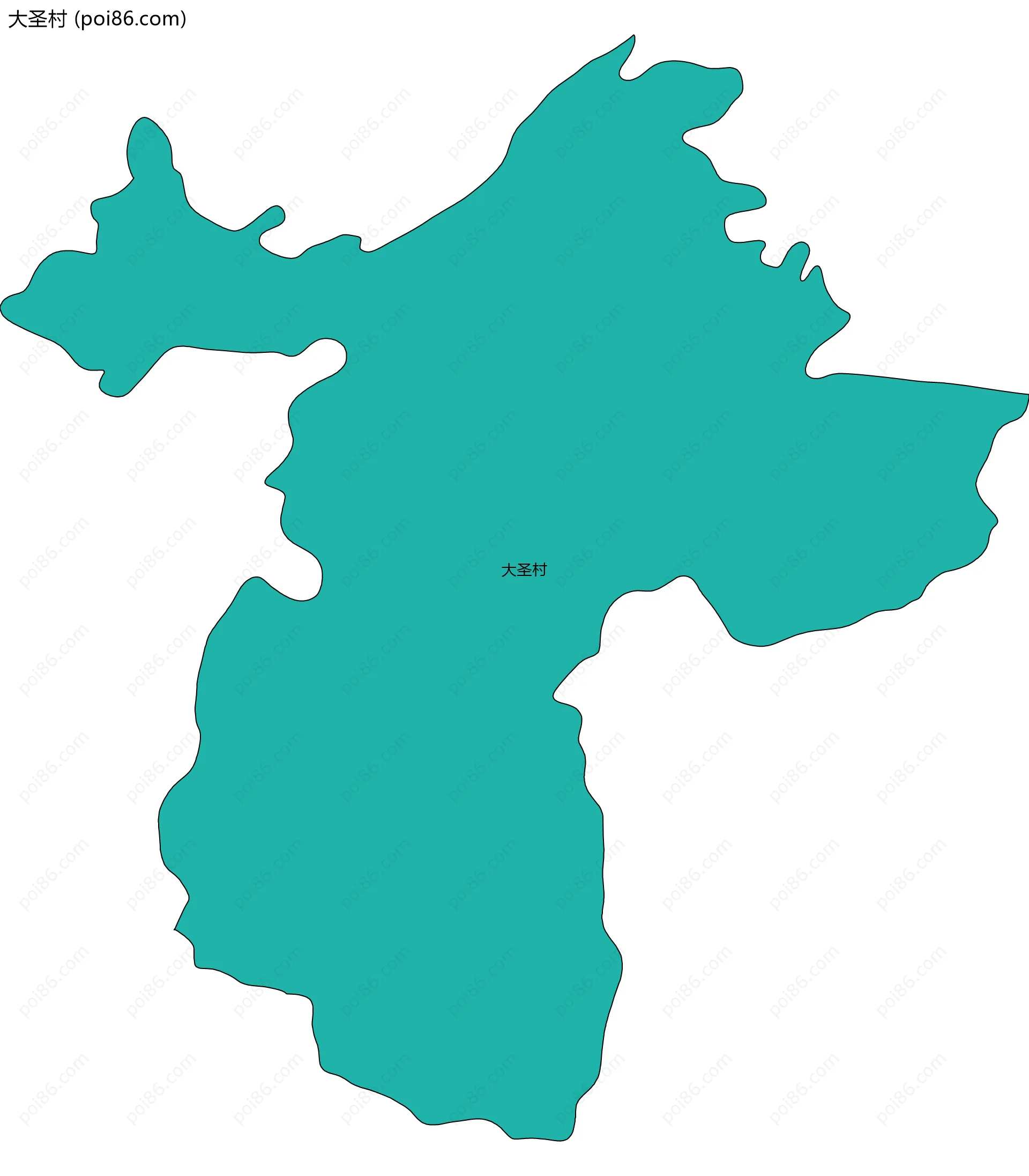 大圣村边界地图