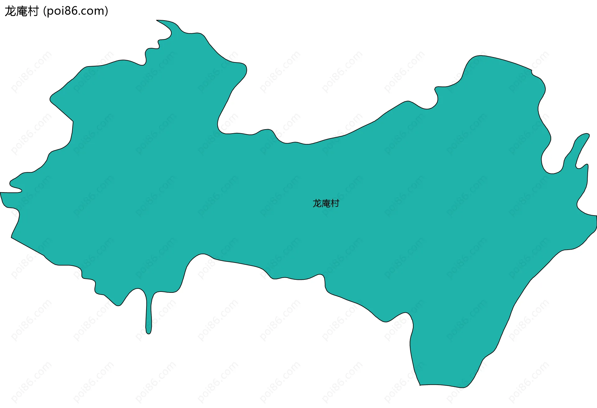龙庵村边界地图