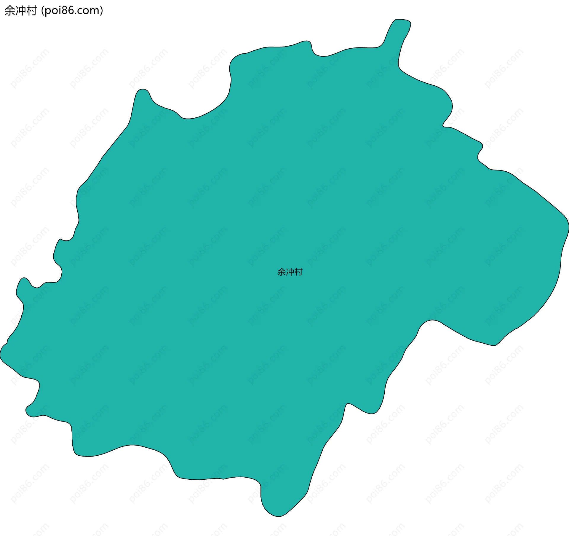 余冲村边界地图