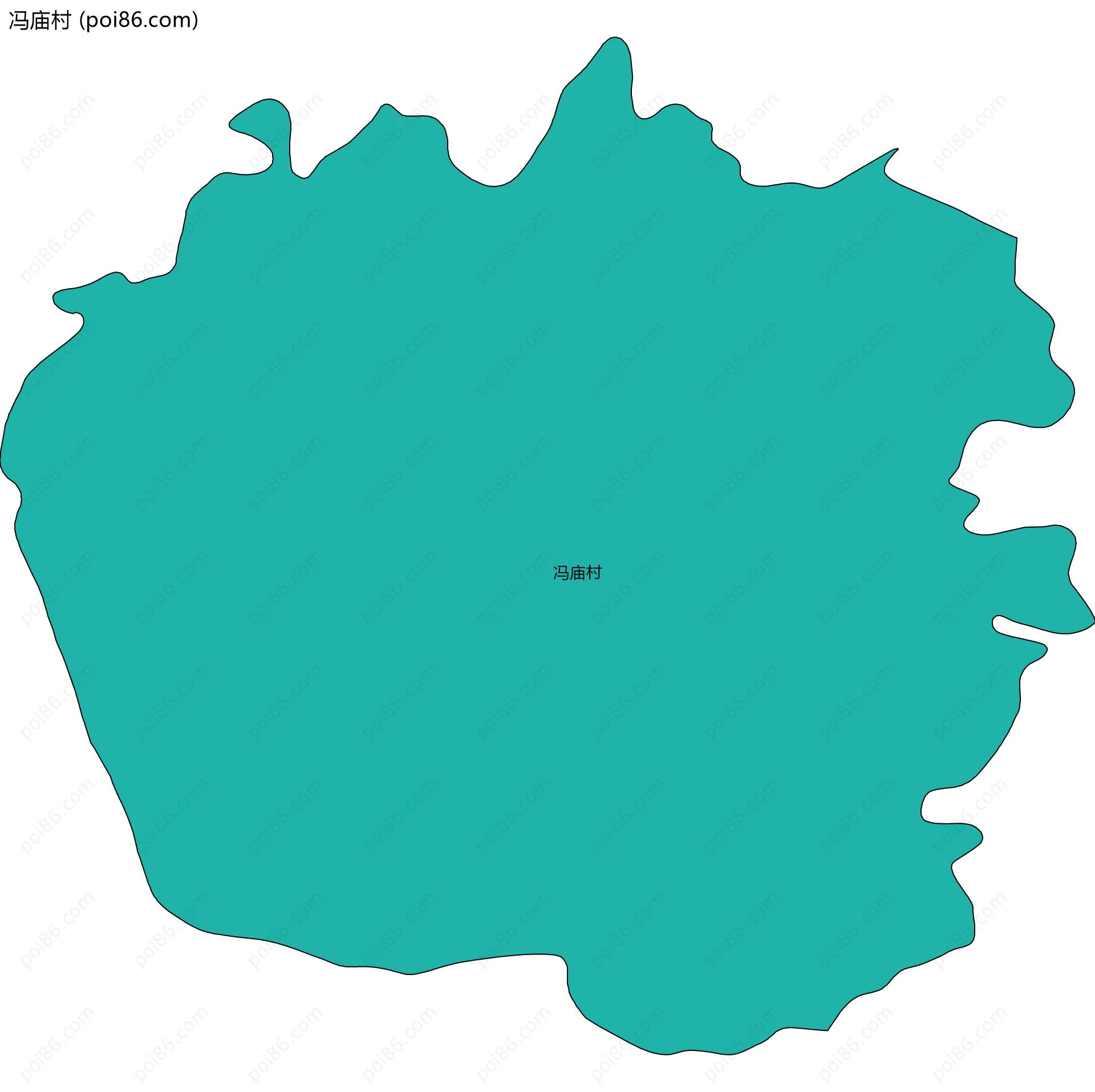 冯庙村边界地图